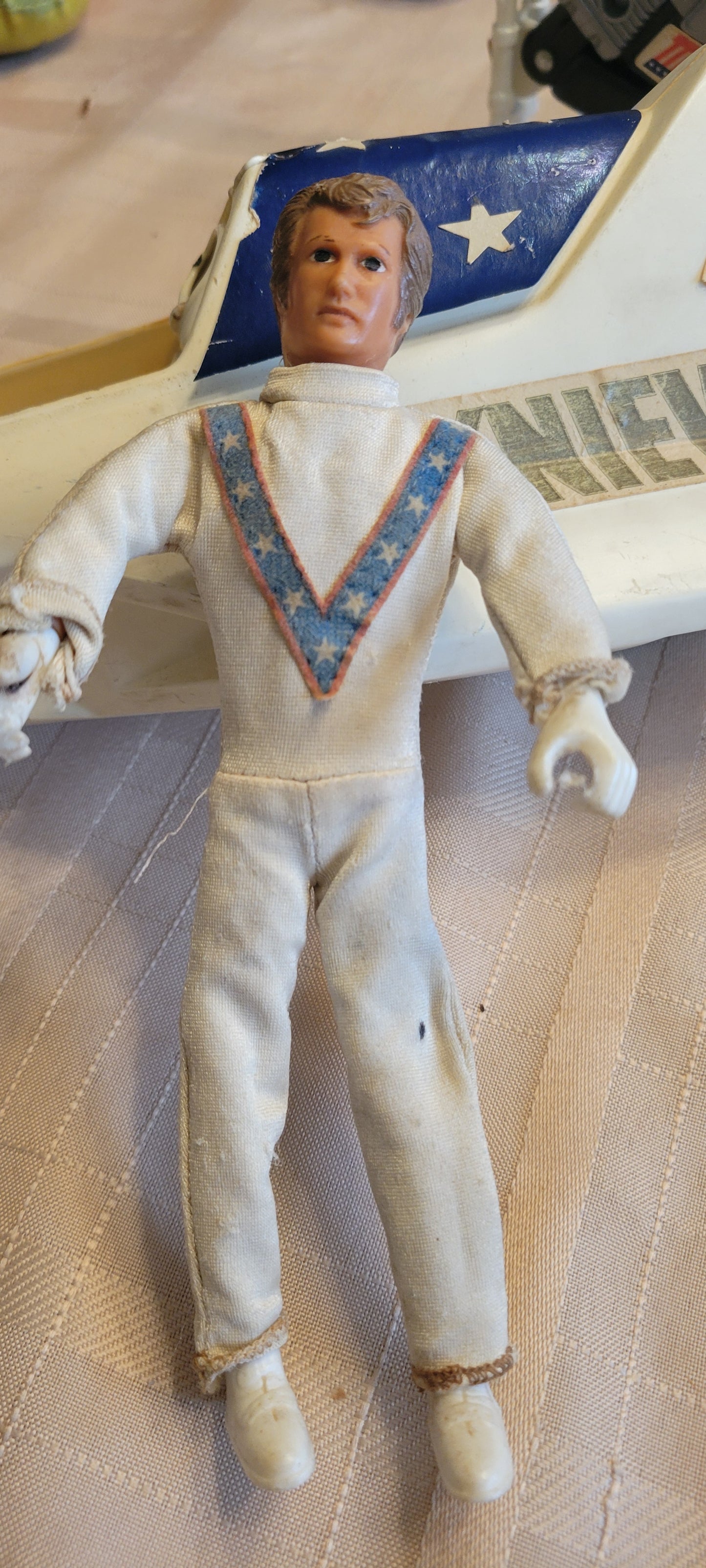 Toy Evil Knievel His Driver Motorcycle and Rocket Set