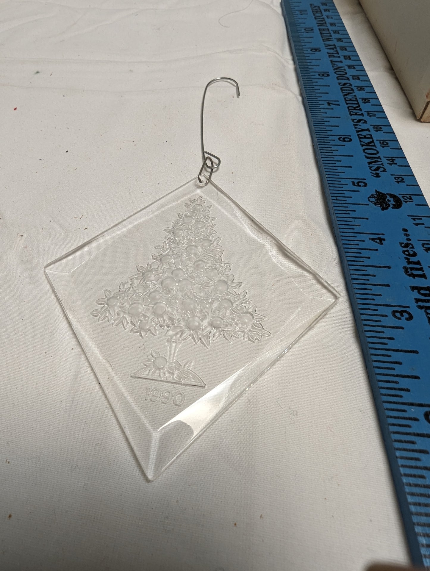 Ornament Christmas Tree 1990 Clear Acrylic