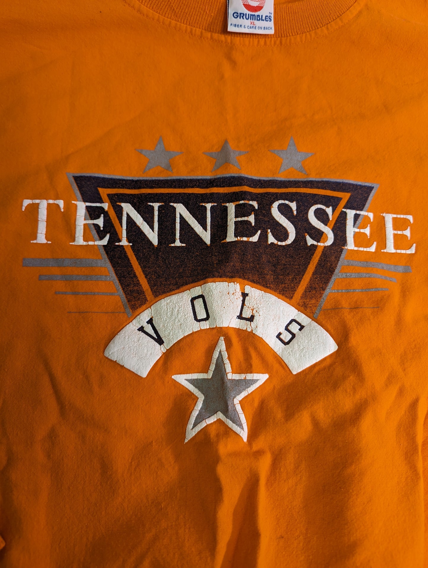 TShirt Long Sleeve University of Tennessee Orange Volunteers Size XL 1980s