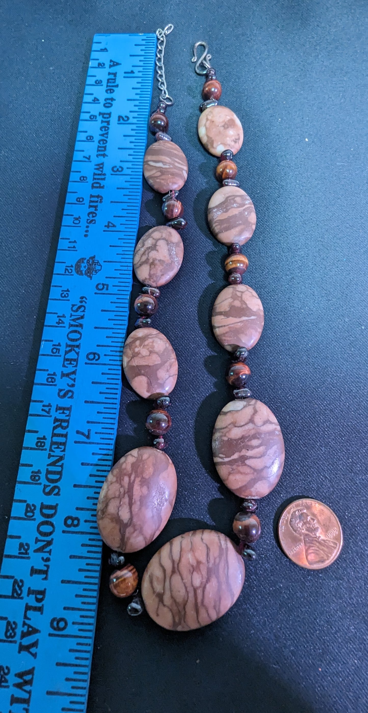 Necklace Red Jasper Red Tiger