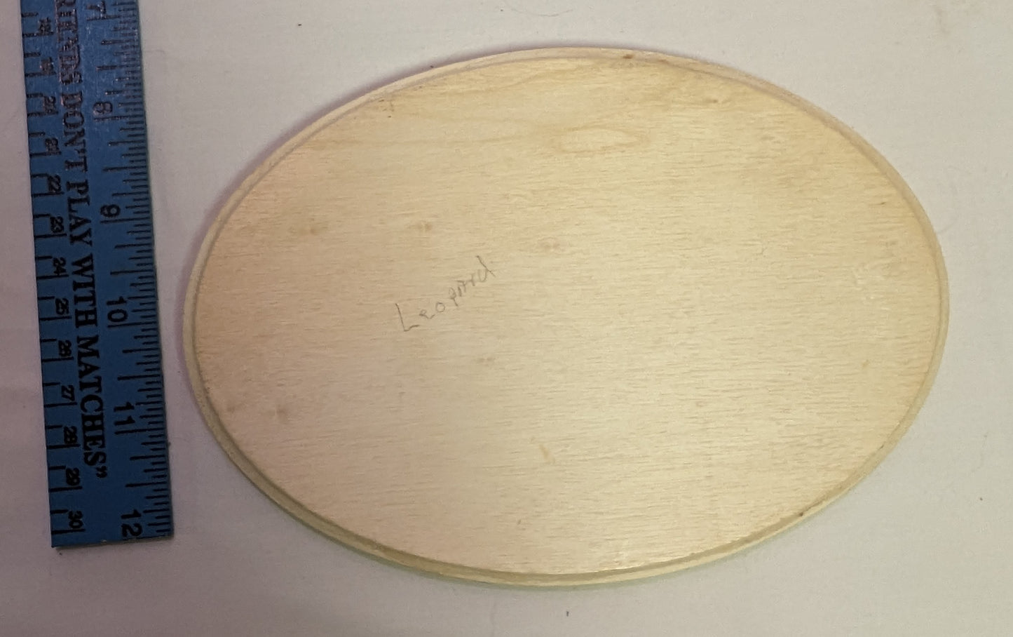 Art Burned in Wood Pyrography Leopard Face Autographed