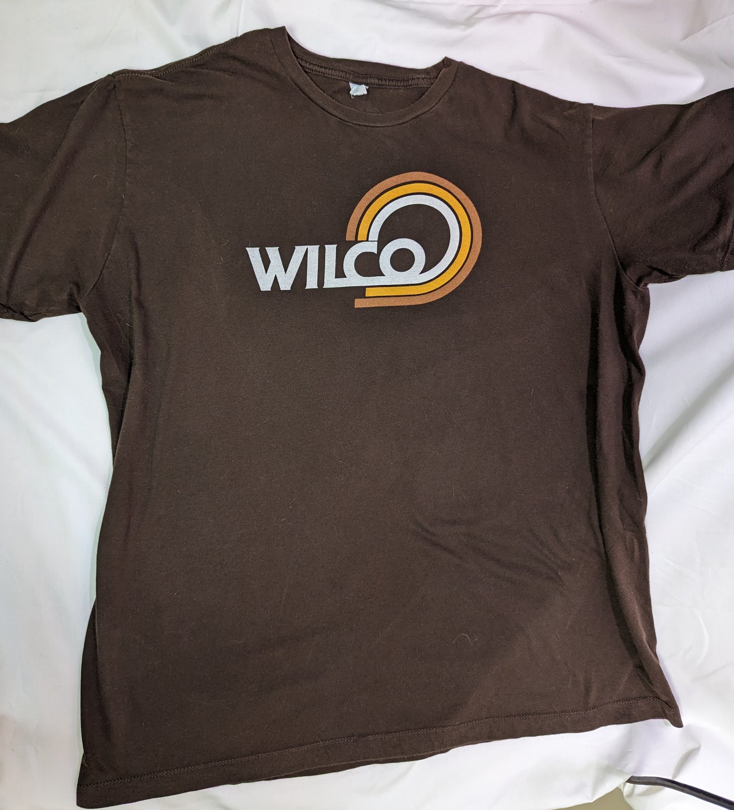 Short Sleeve T Shirt Brown Wilco Yellow Swirl Pacific Brand Mens XL