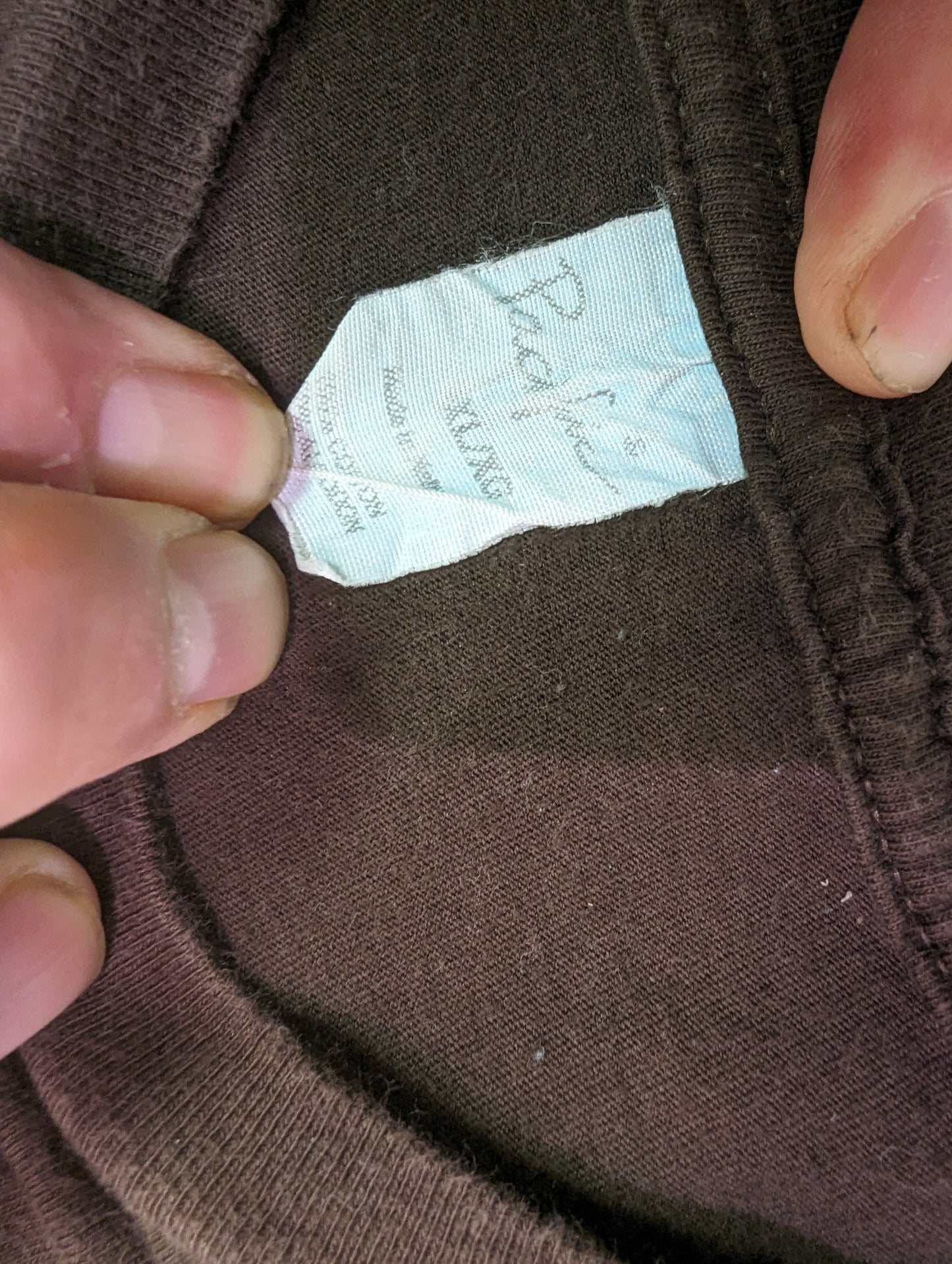 Short Sleeve T Shirt Brown Wilco Yellow Swirl Pacific Brand Mens XL