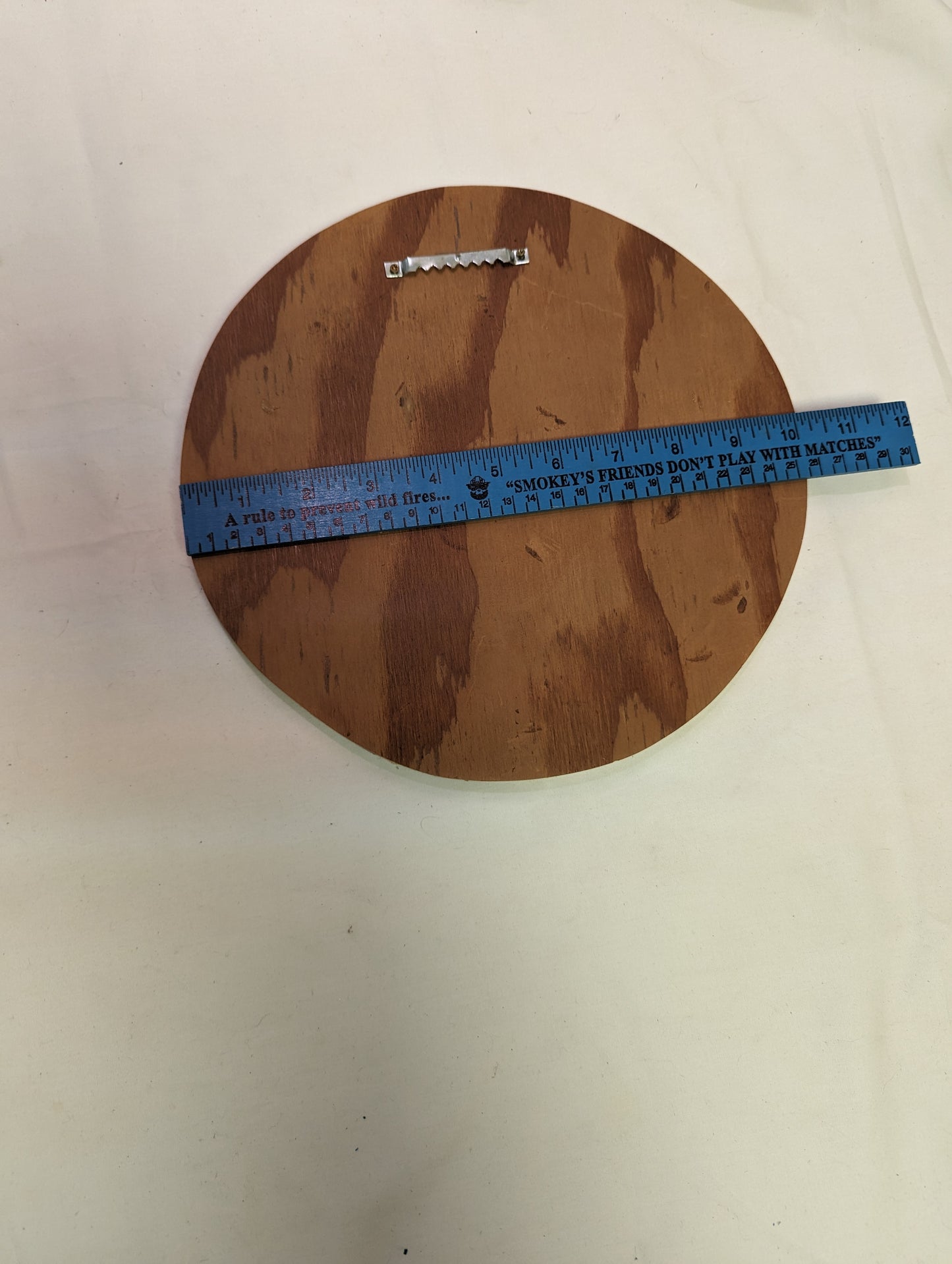 Art Pyrography on Round Plywood Leopard on limb