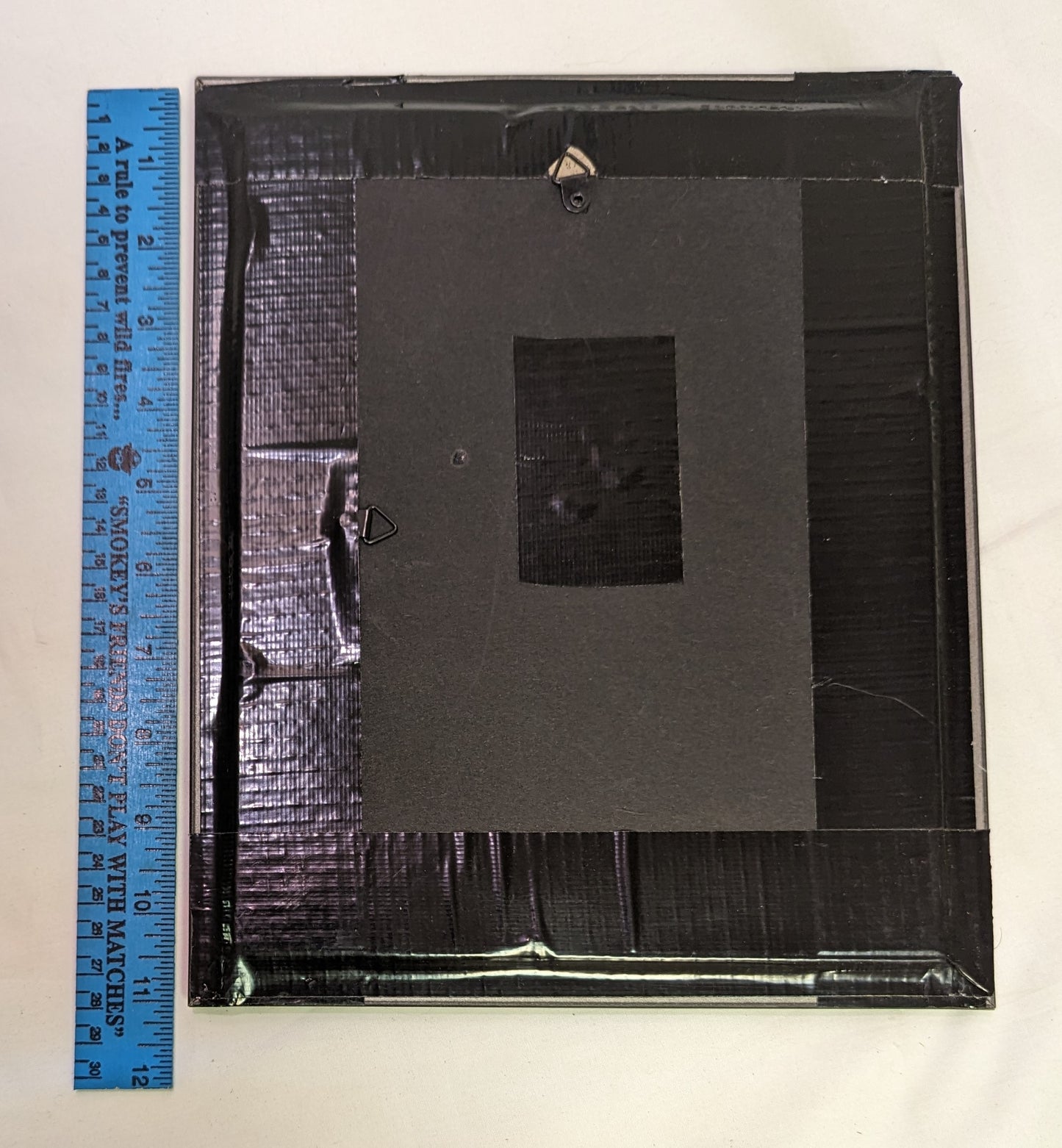 Art Pyrography on wood "Owl on Post" in frame under glass