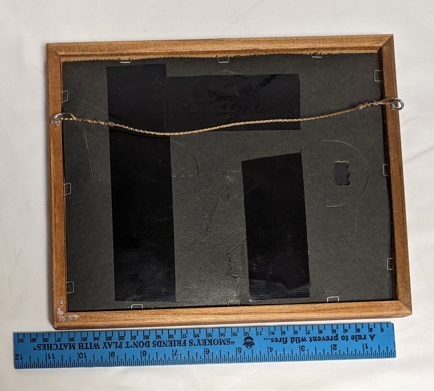 Art Vintage Scroll Saw Cutout"Hummingbird on Rose over Heart " Framed