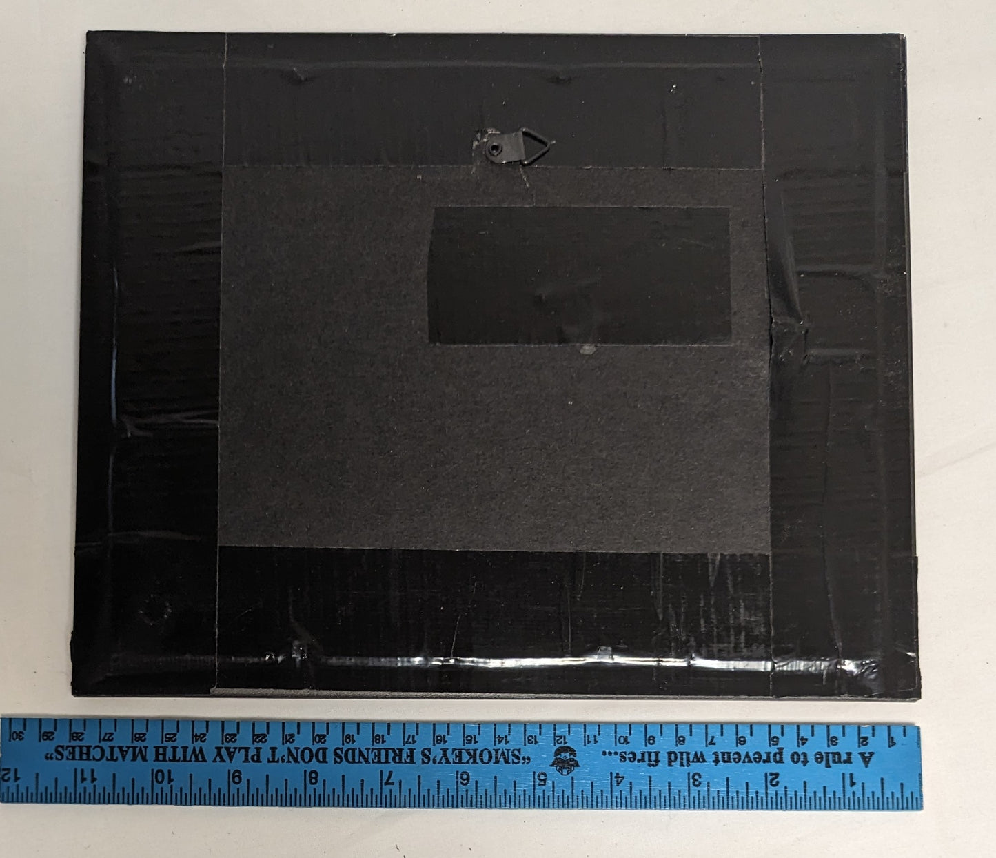 Art Hand Painted on Canvas board in frame under glass " Doe in Snow"