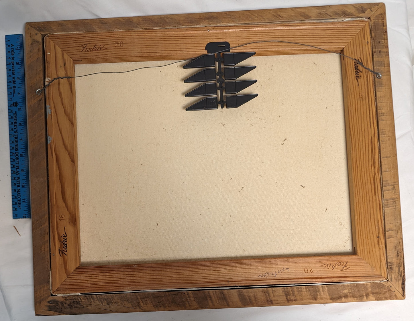 Art Vintage Hand Painted on Canvas " Mallard Duck in Flight"' Autographed Custom Handmade Recycled Barnwood Frame