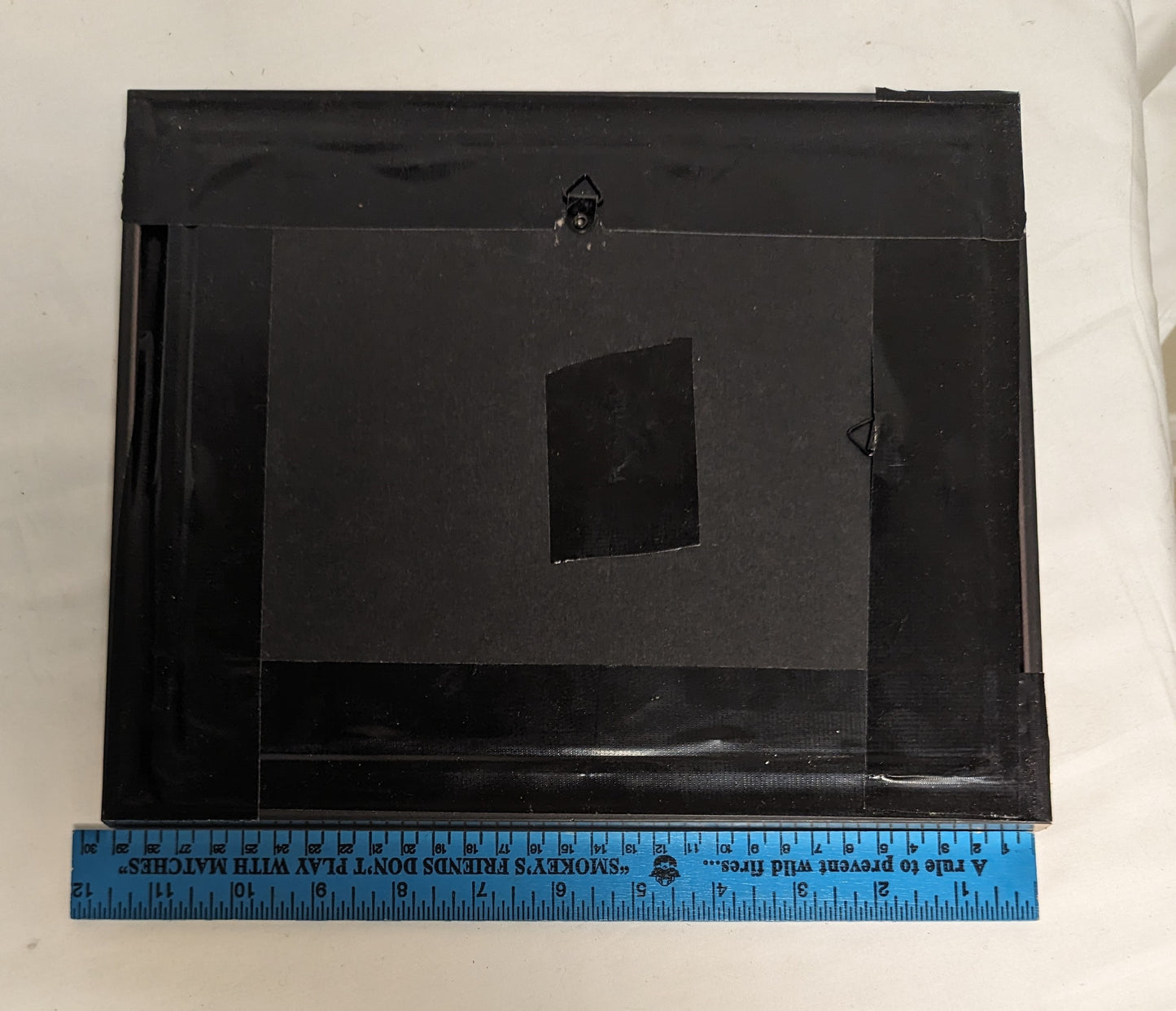 Art Hand Made Vintage Pyrography " Bass Fishing Emblem" In Frame under Glass