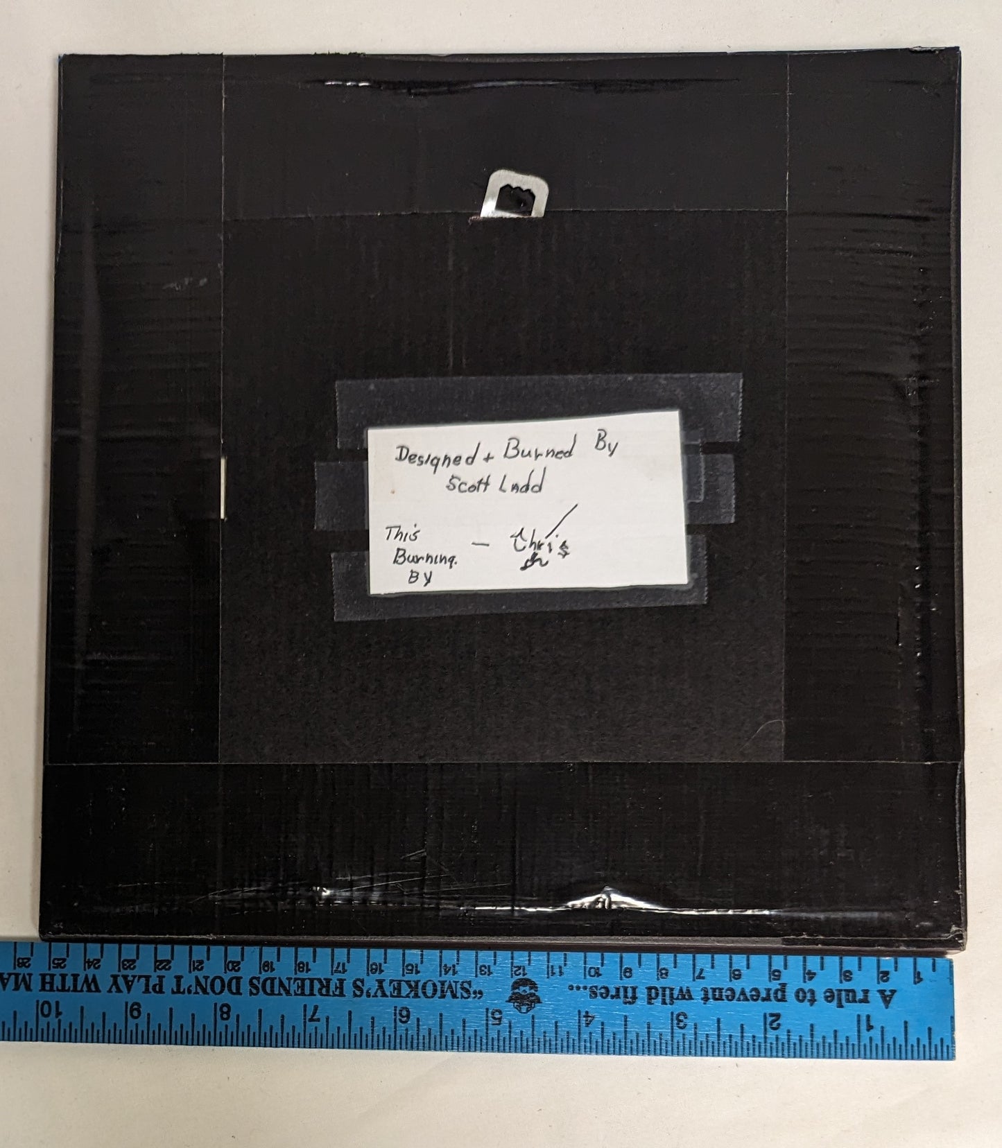 Art Vintage Handmade Pyrography on wood " Parrots in a Tree" in frame under glass Credited and Autogrphed