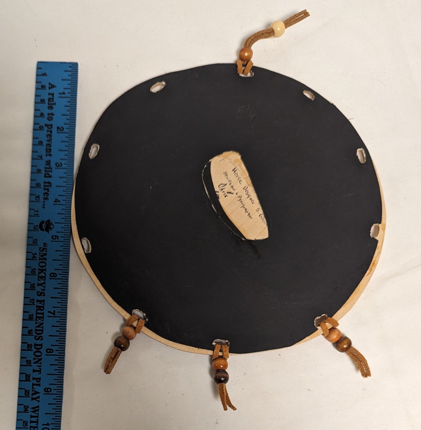 Art Hand Made Vintage Scroll Sawn Dreancatcher wood cutout "Stallion" Credited and Autographed