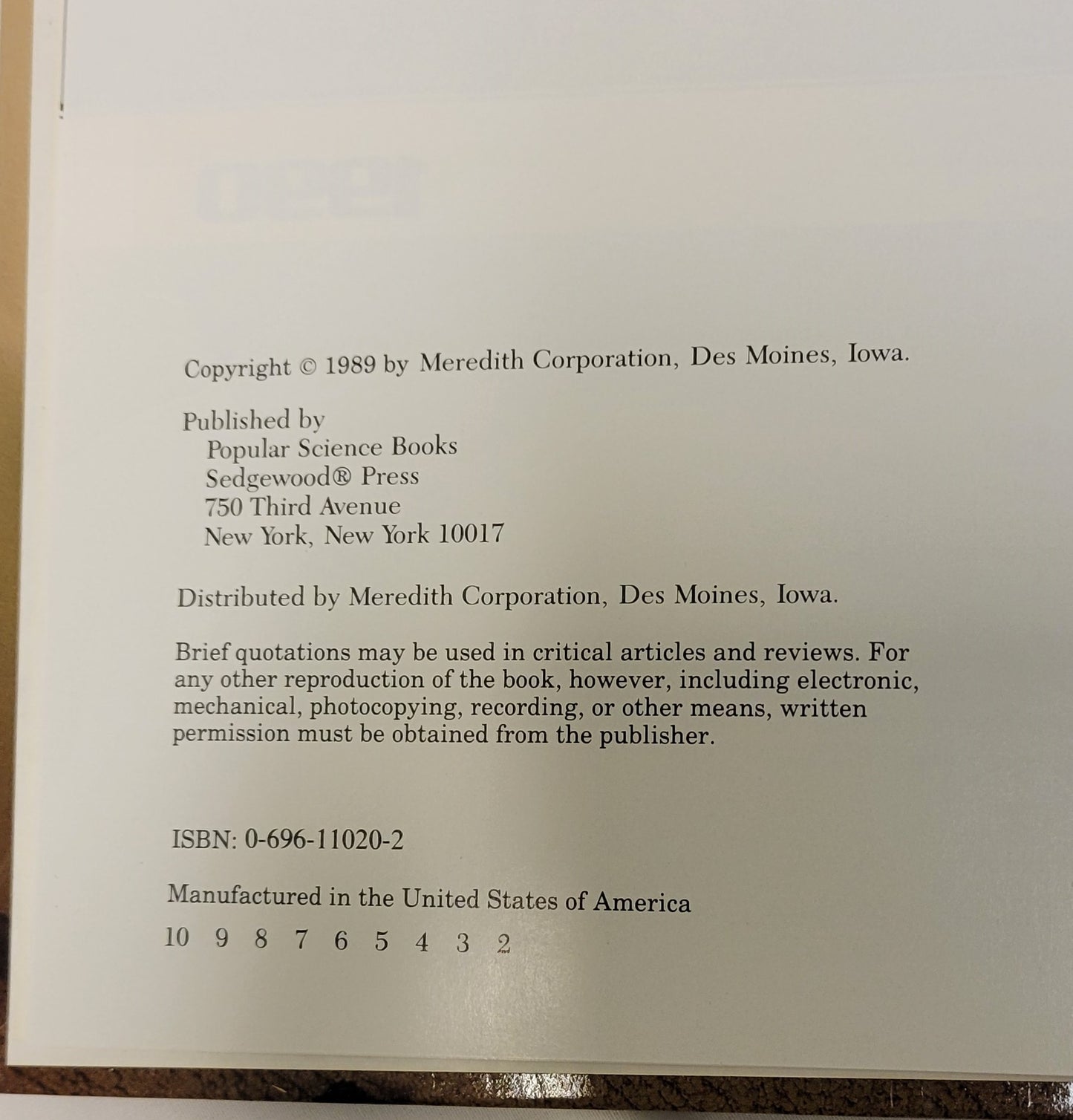 Popular Science DIY Yearbook 1989 Instructional Manual