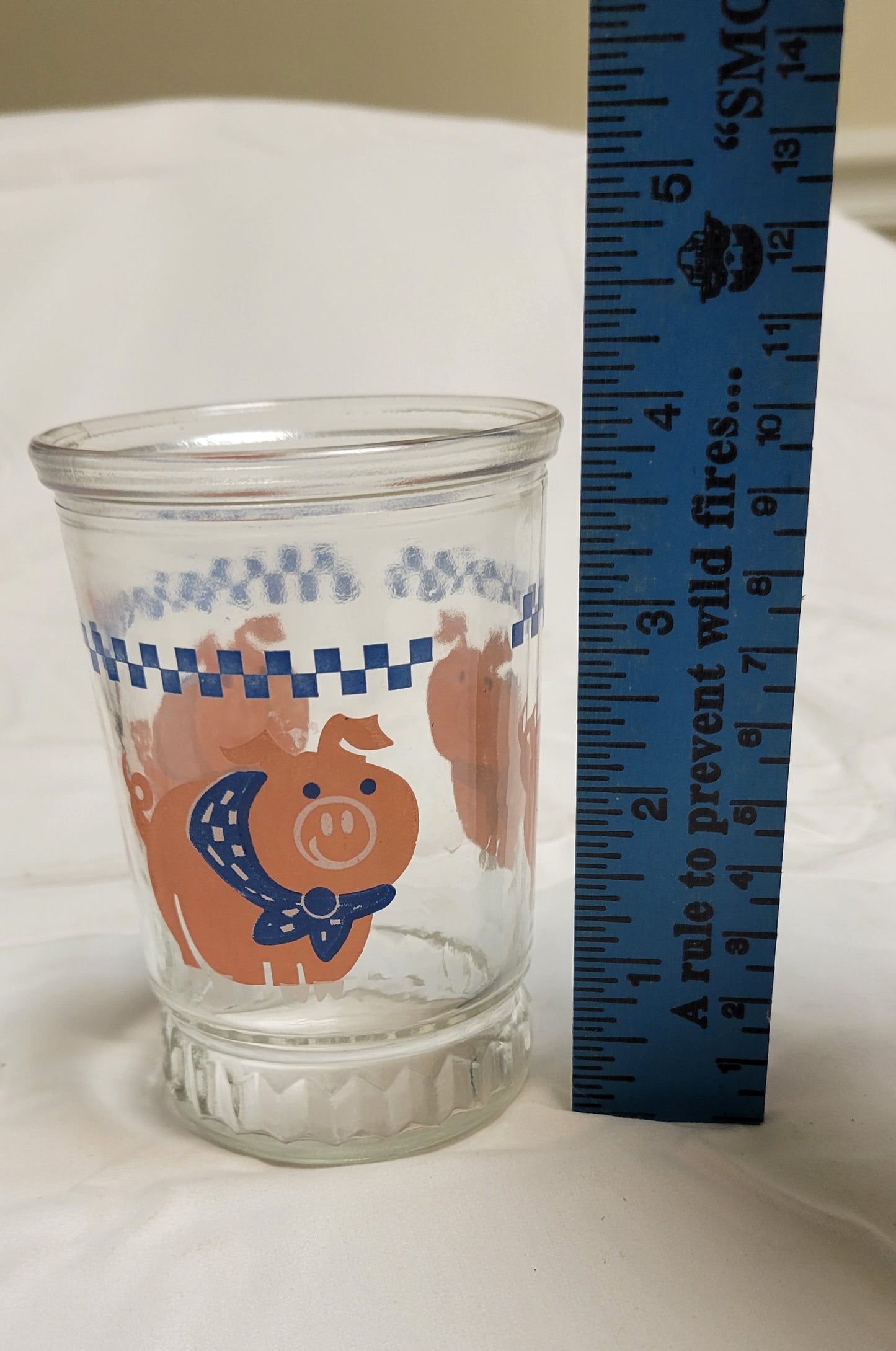Vintage Jelly Jar Farm Animal Glasses