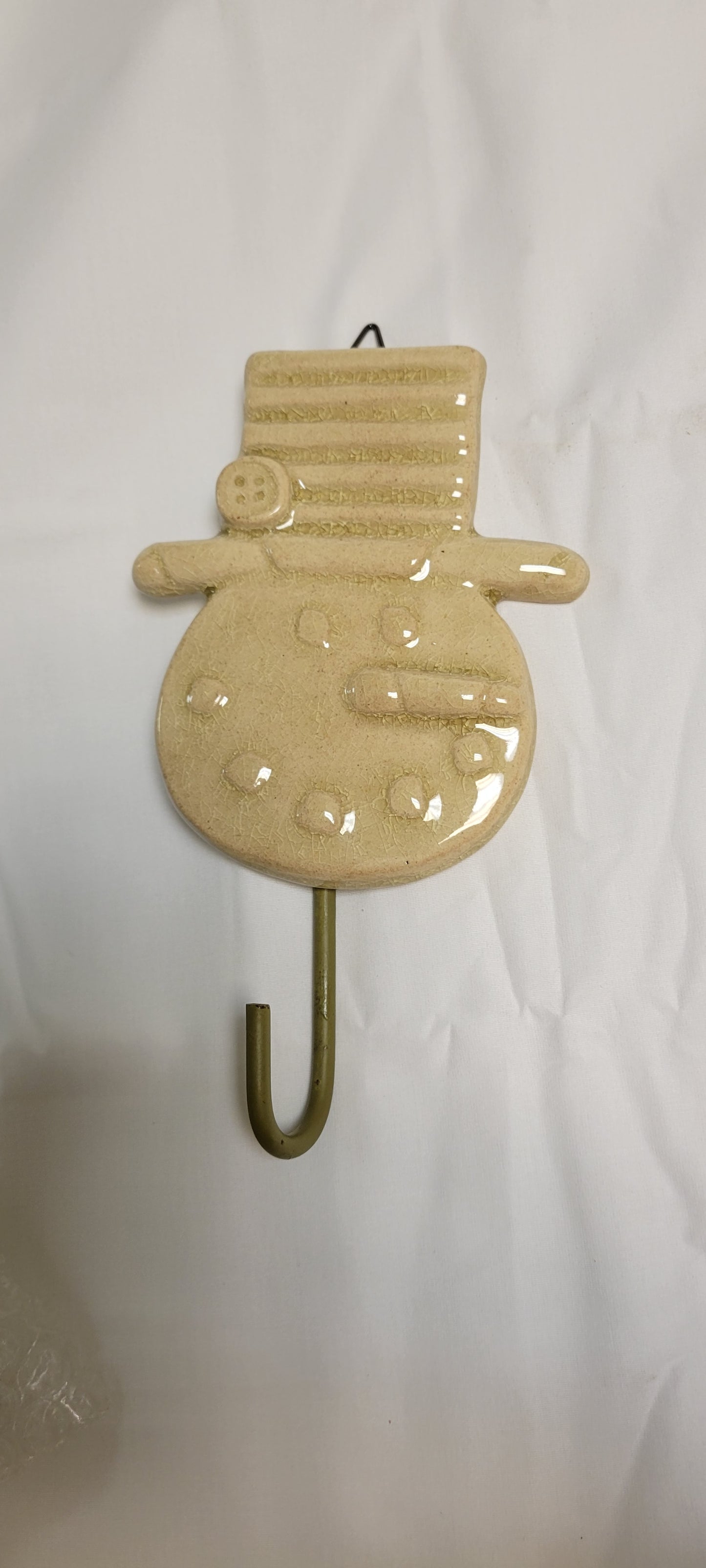 Snowman Christmas Stocking Head Wall Hook