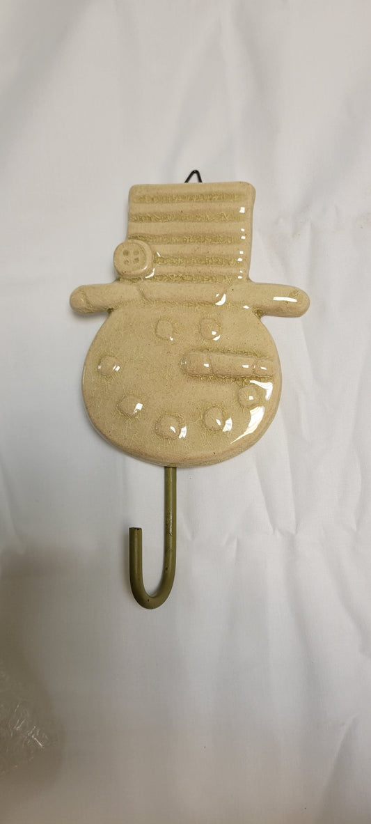 Snowman Christmas Stocking Head Wall Hook