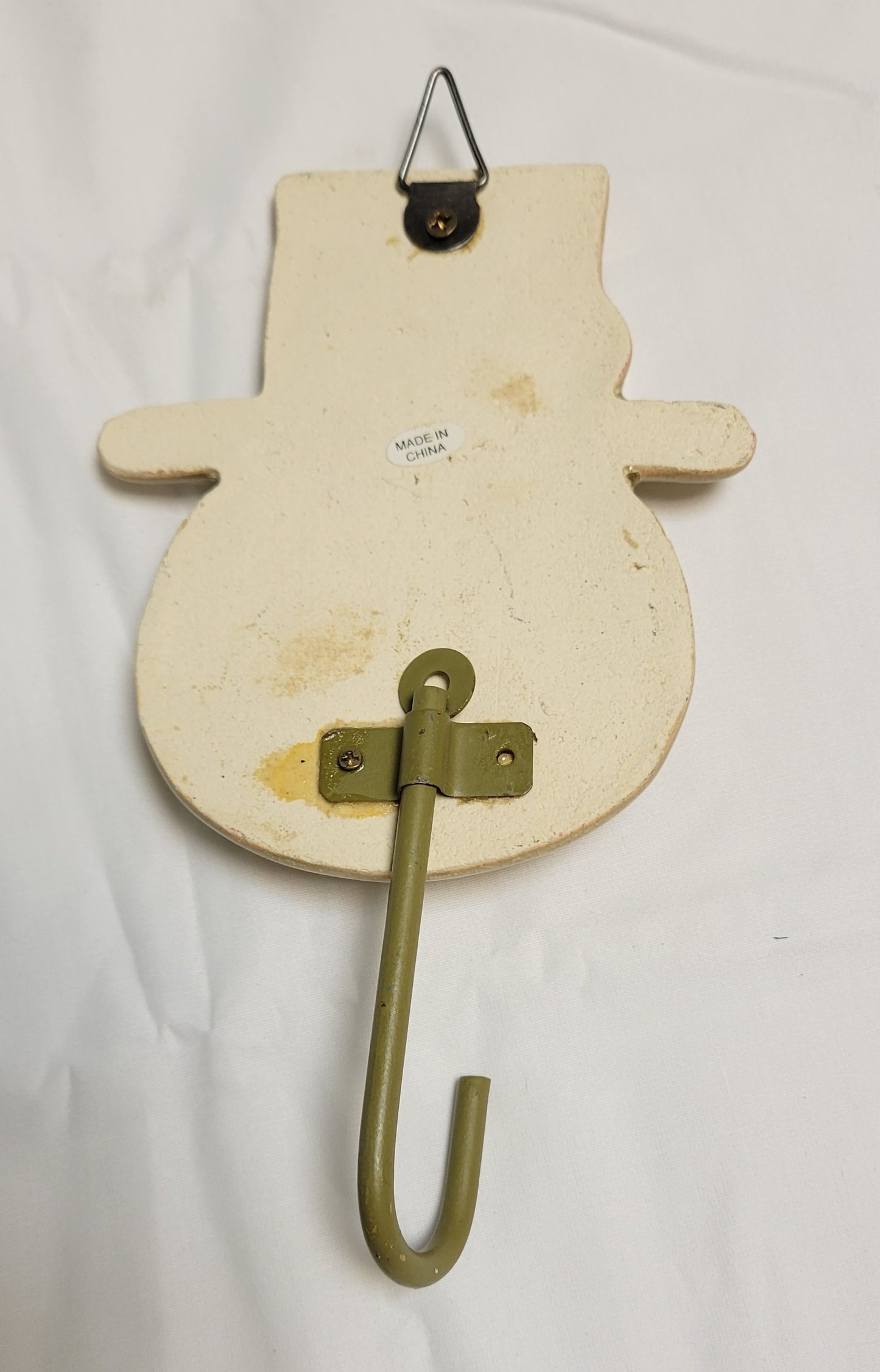 Snowman Christmas Stocking Head Wall Hook