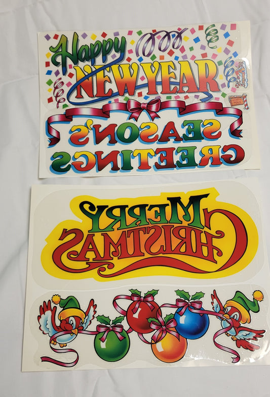 Vintage Window Clings Christmas Vinyl