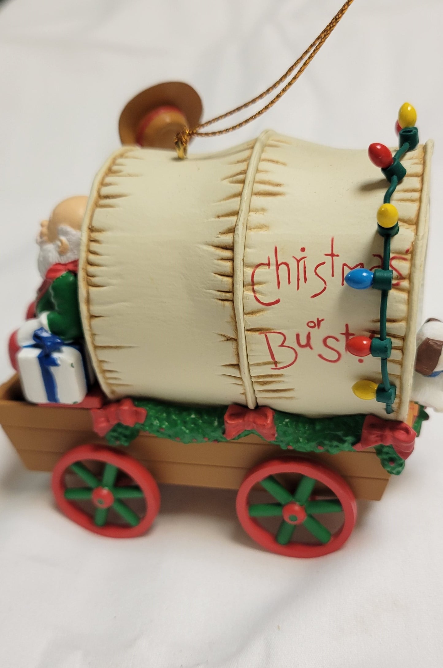 Ornament 1992 Santa's Best Christmas or Bust Vintage Ornament