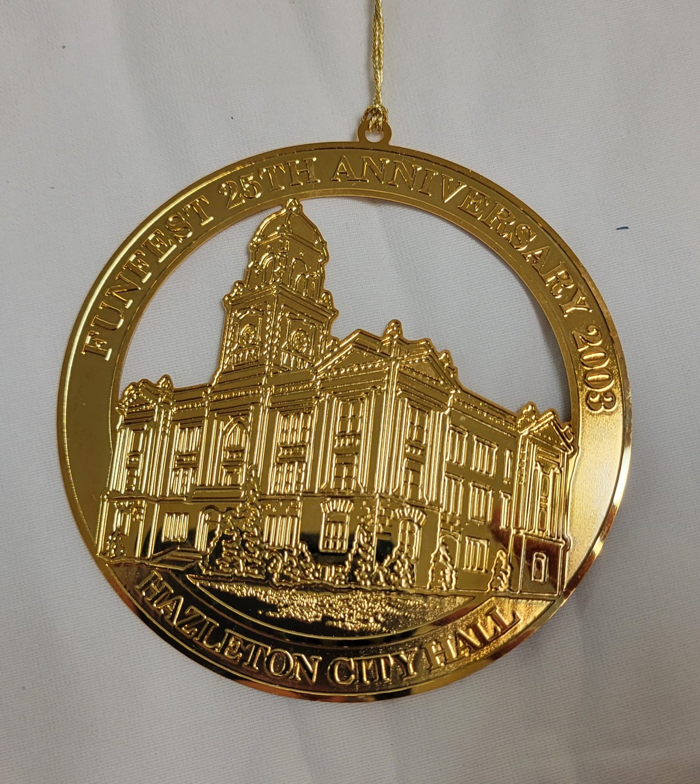 Ornament Hazleton City Hall Commemorative Brass Christmas Ornament 2003