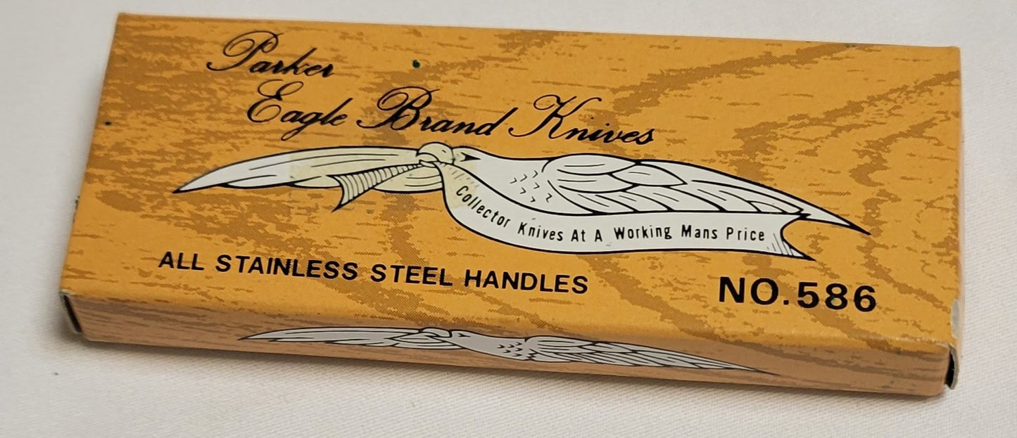 Pocket Knife New with Box Parker Eagle Brand , Stainless Steel Handle