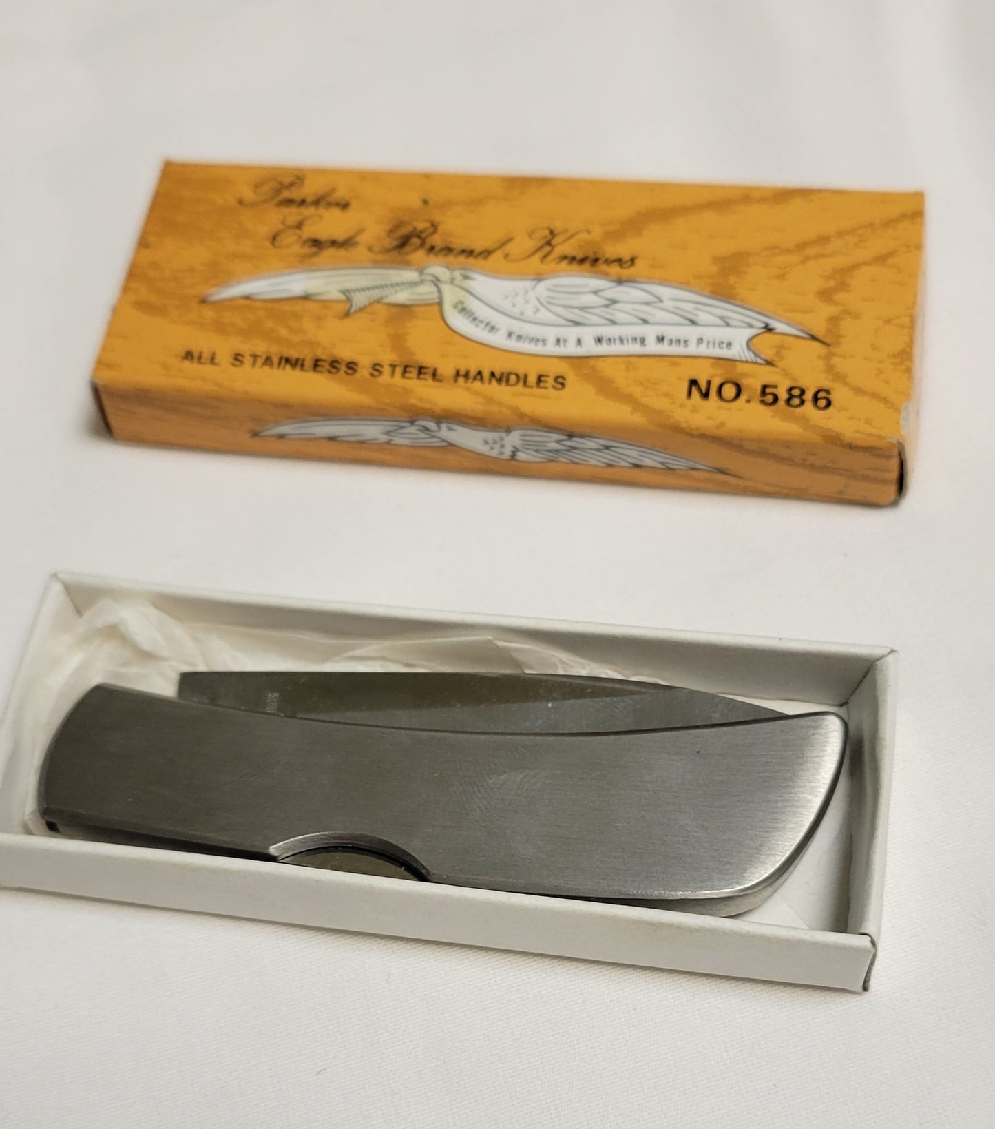 Pocket Knife New with Box Parker Eagle Brand , Stainless Steel Handle