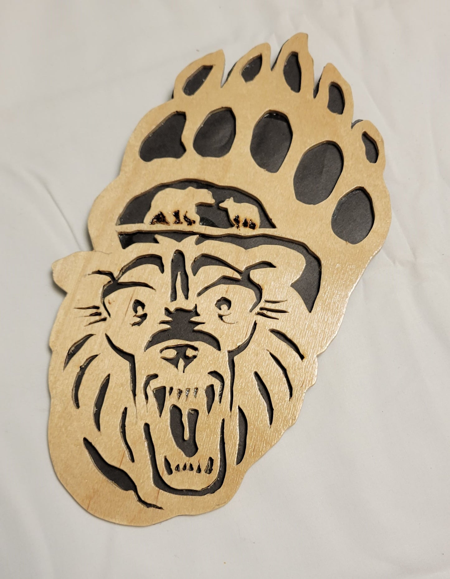 Art Scroll Work Bear Claw and Face