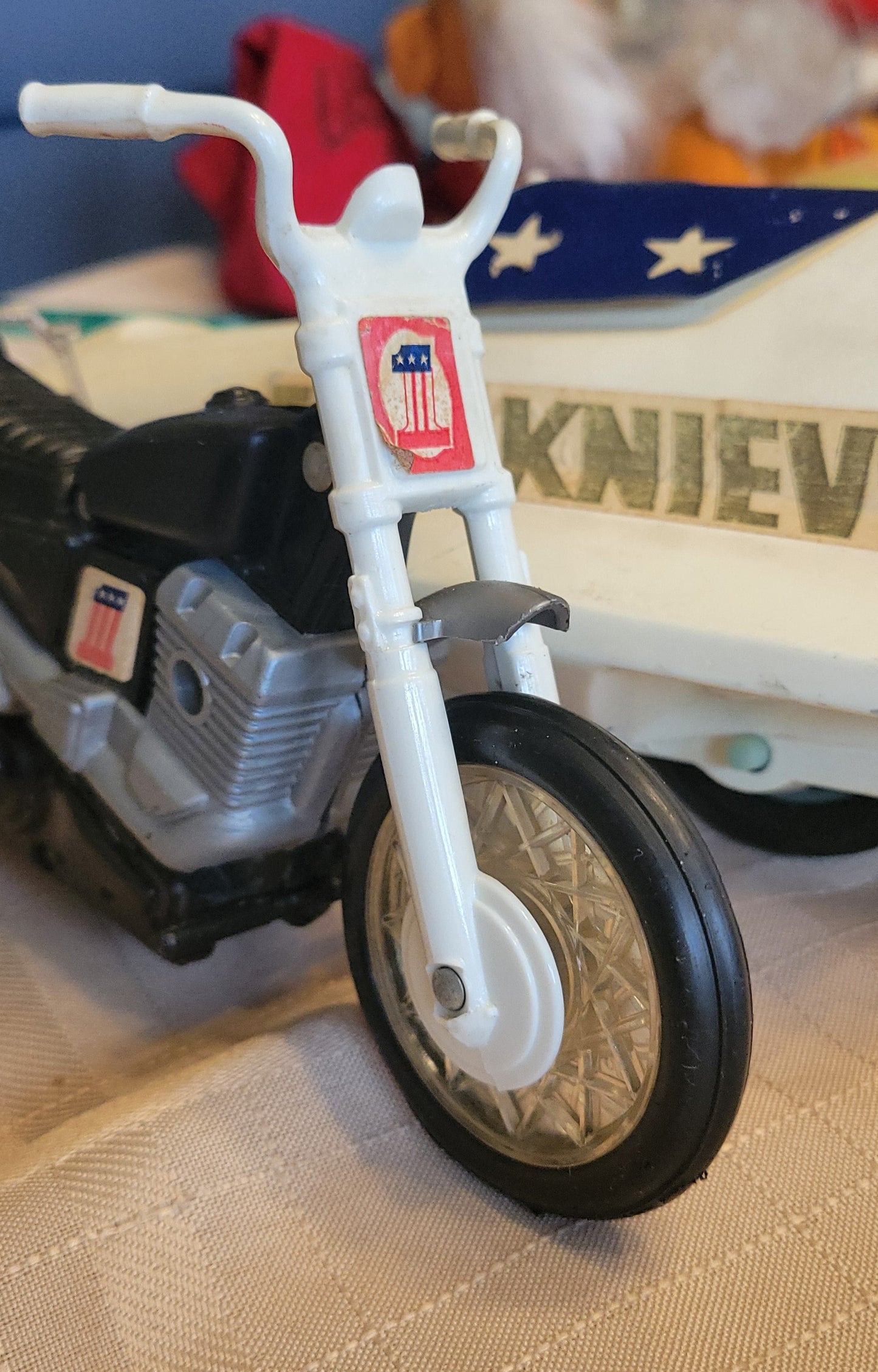 Toy Evil Knievel His Driver Motorcycle and Rocket Set