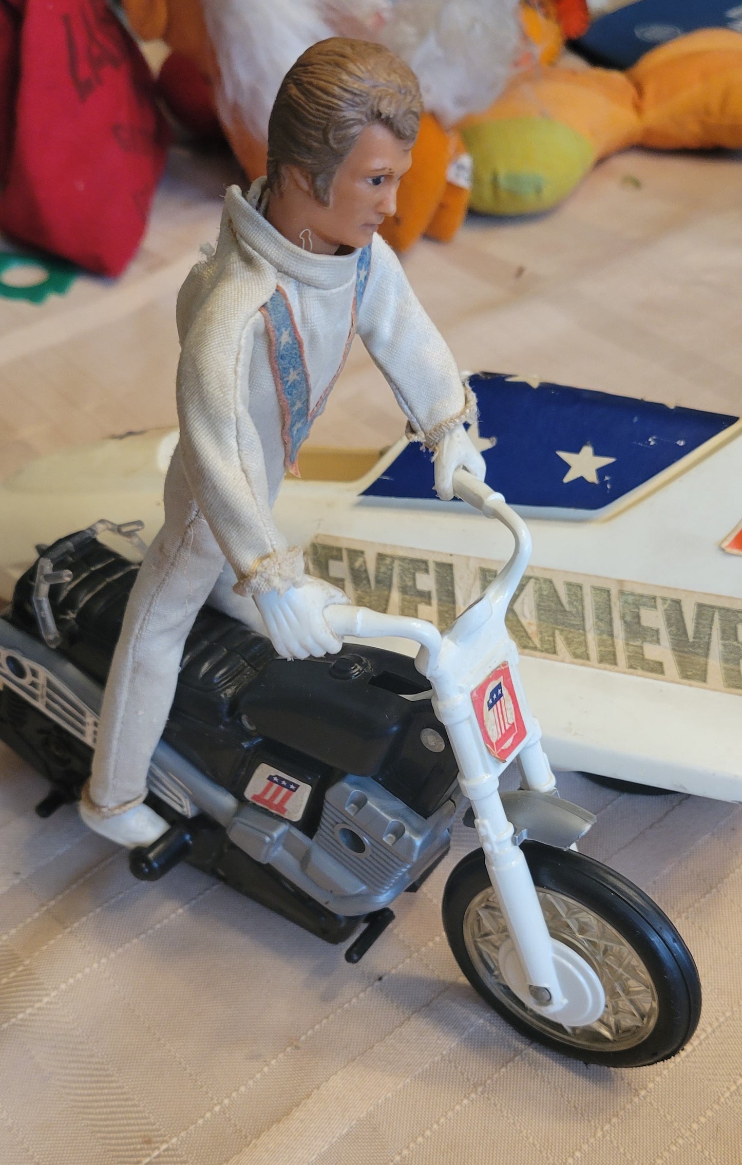 Toy Evil Knievel His Driver Motorcycle and Rocket Set