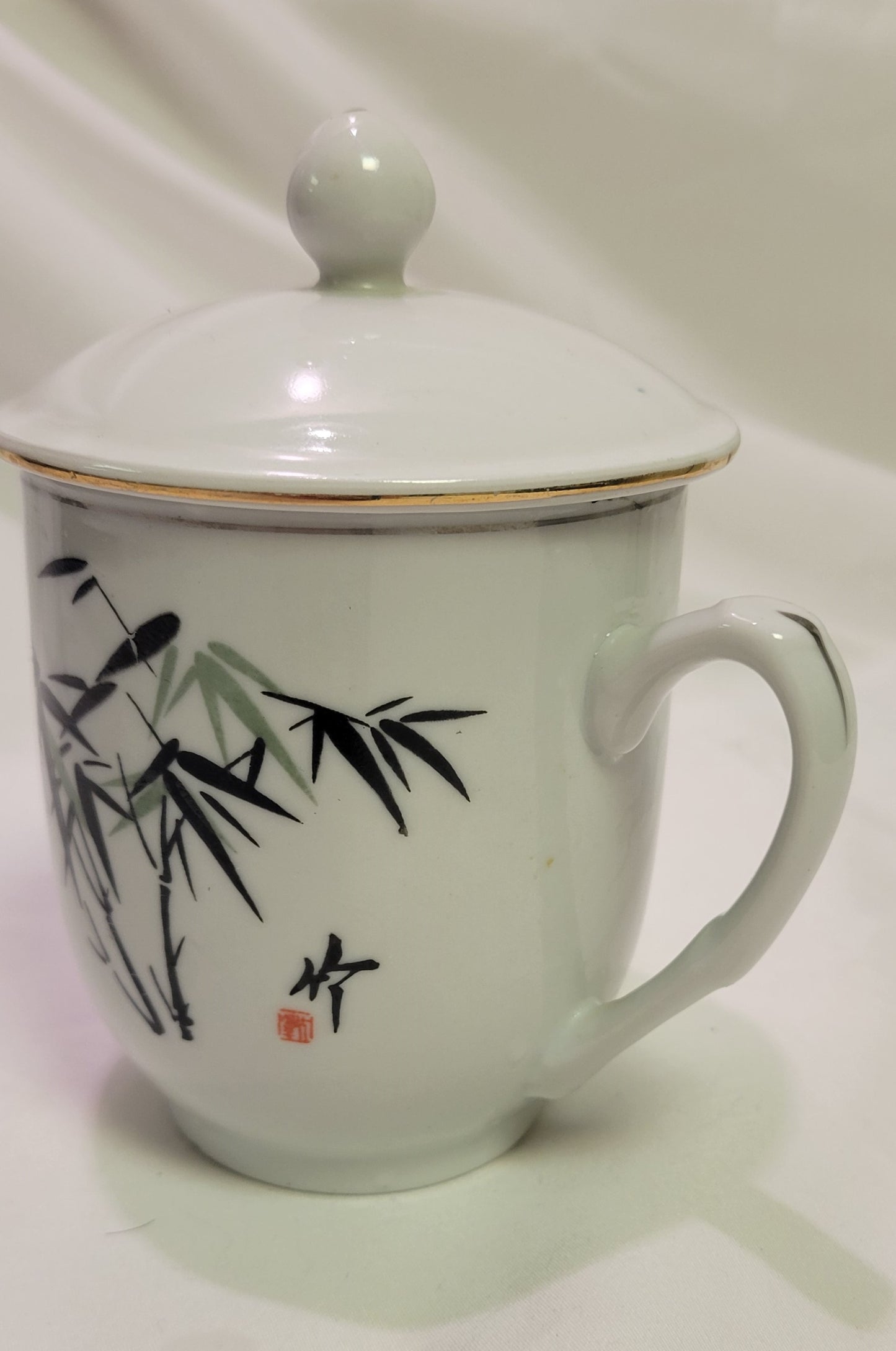 Tea Cup with Lid Wefung Brand Commemorating the Red Cross in China