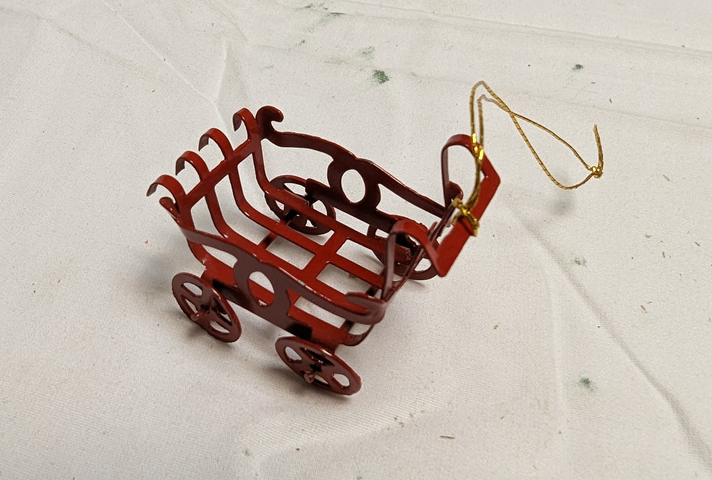 Ornaments Christmas Metal Childrens Conveyances  ( Set of 12