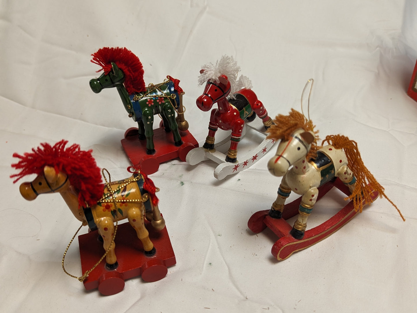 Ornaments Christmas Painted Horse ( Set