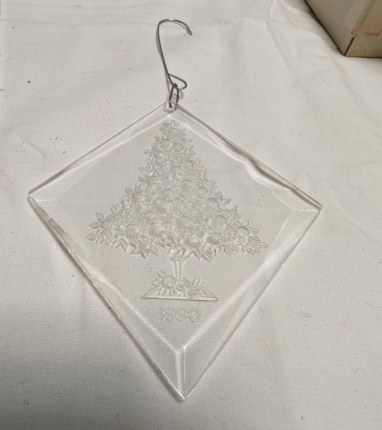 Ornament Christmas Tree 1990 Clear Acrylic