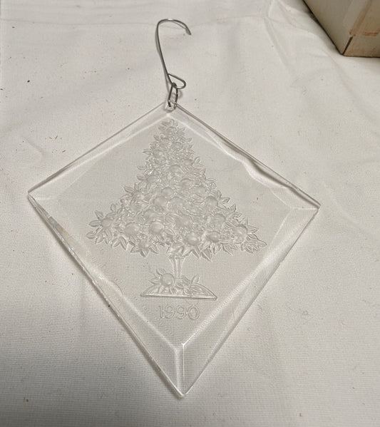 Ornament Christmas Tree 1990 Clear Acrylic