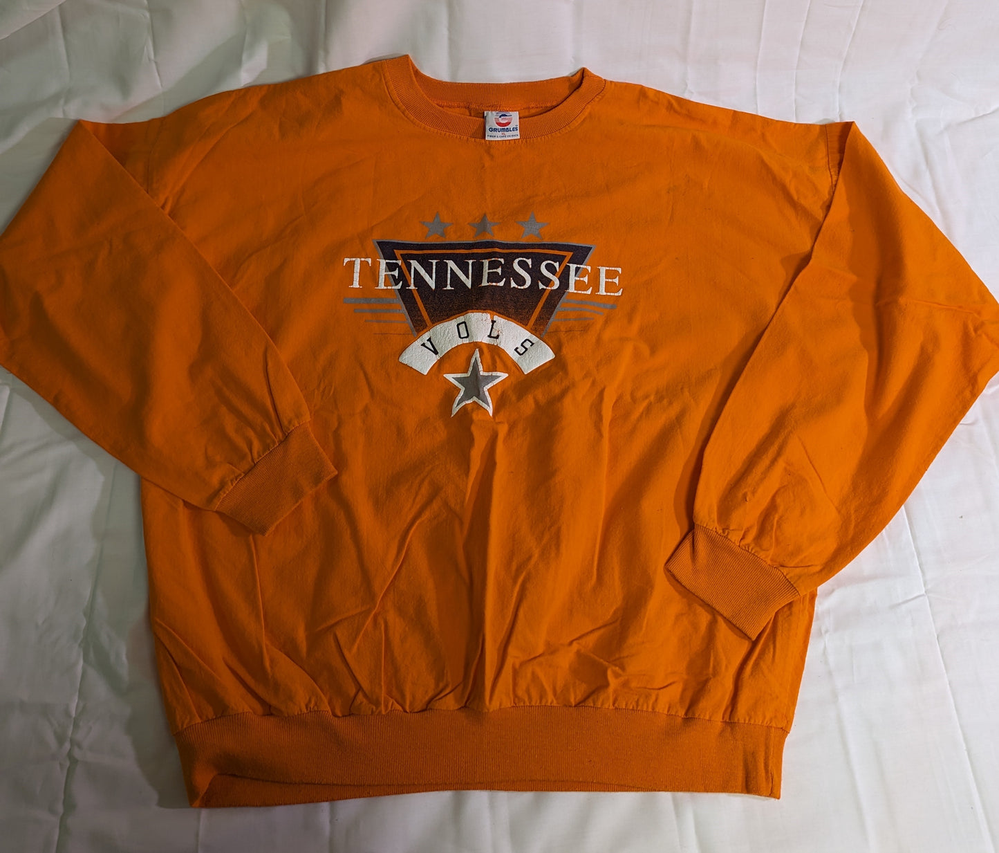 TShirt Long Sleeve University of Tennessee Orange Volunteers Size XL 1980s