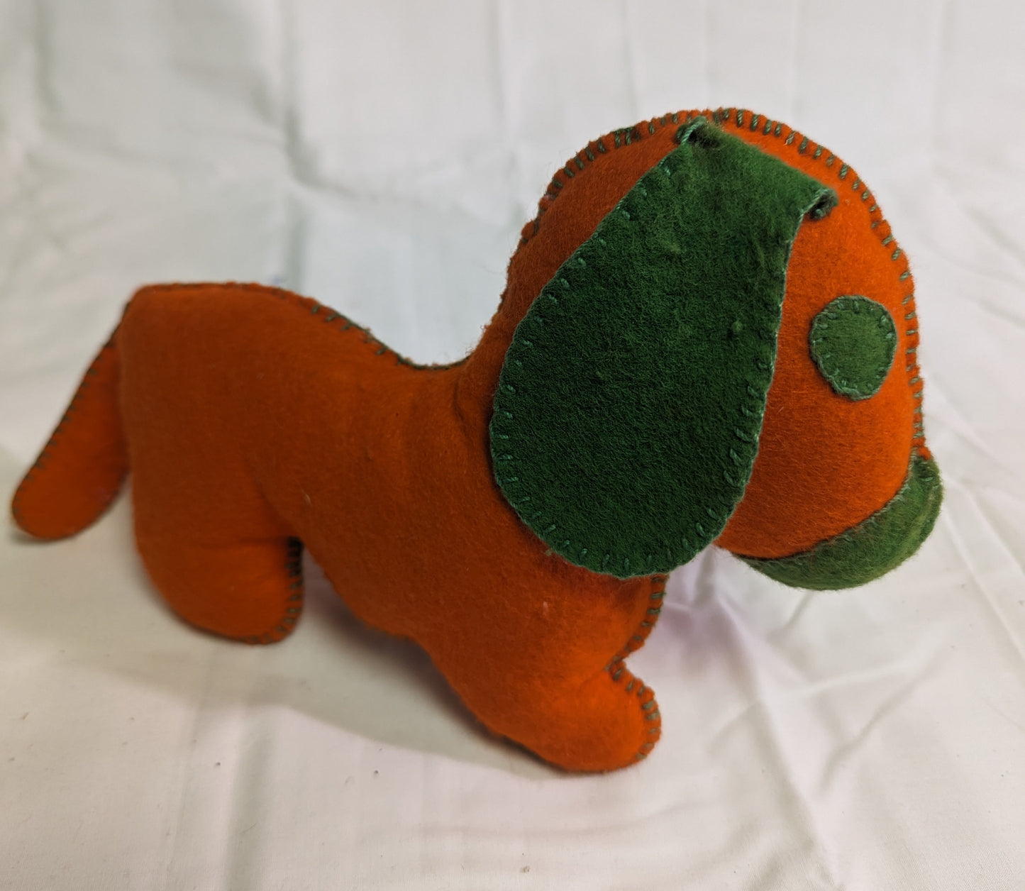 Plusheese Set of 5 Vintage Handmade Sewn Felt figures with sequins.