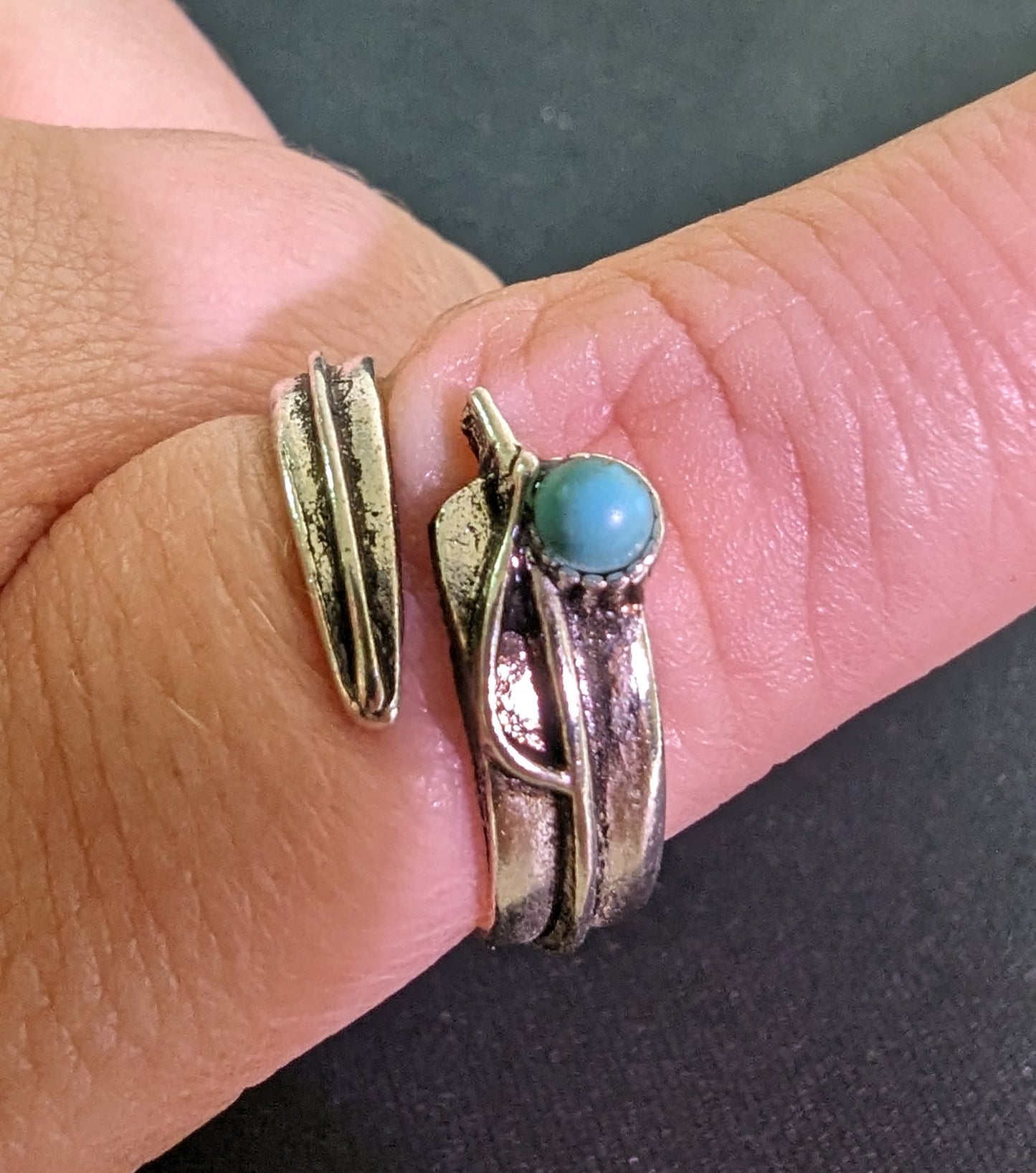 Ring Feather Turquoise
