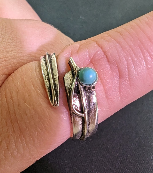 Ring Feather Turquoise