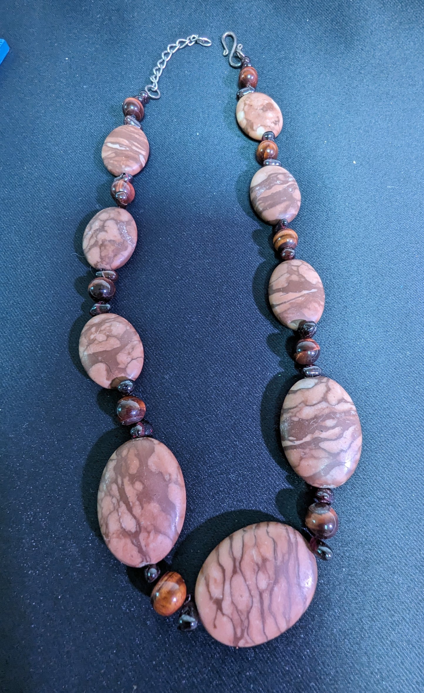 Necklace Red Jasper Red Tiger
