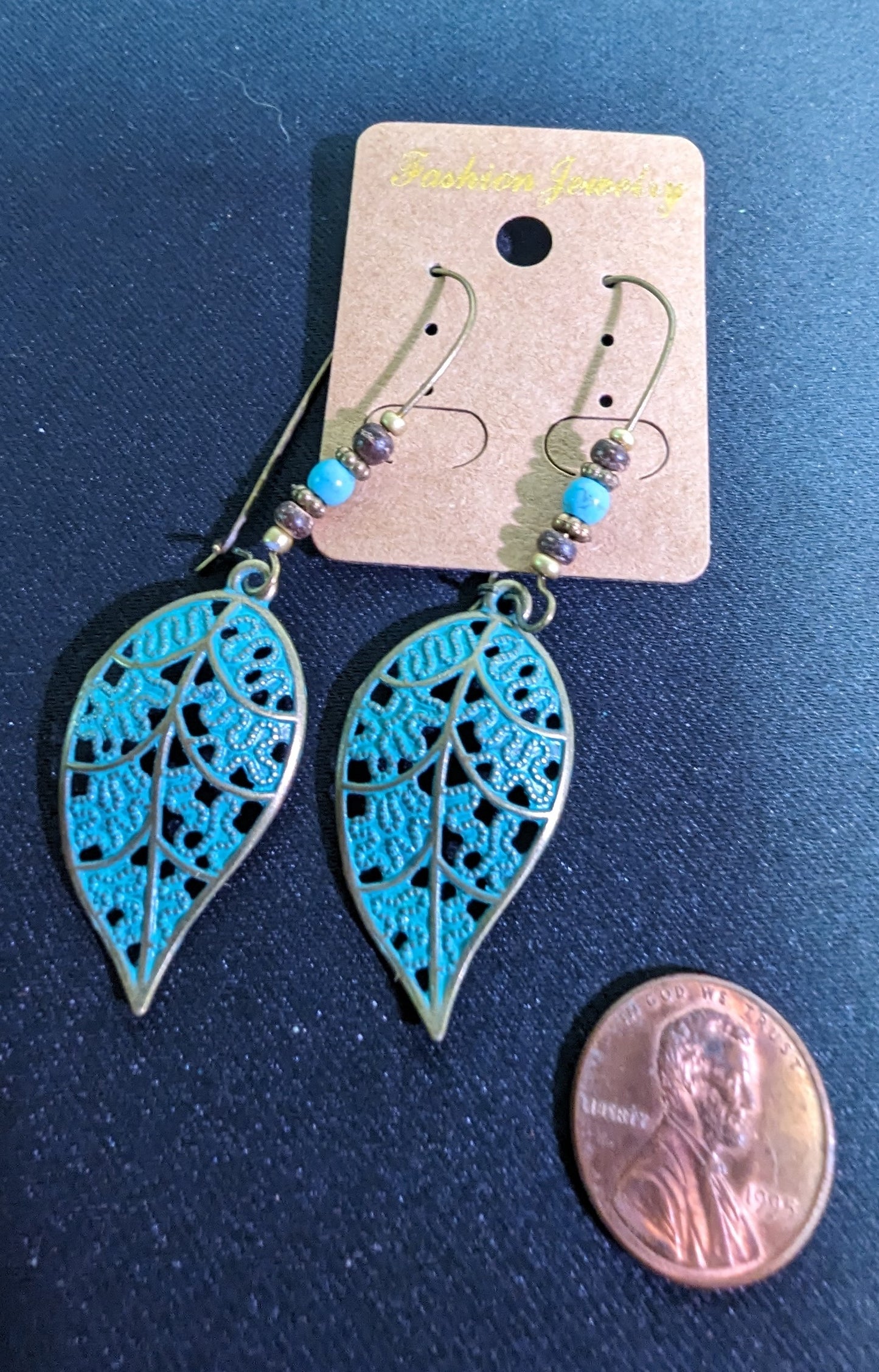 Earrings Blue Filigree Turquoise Beaded
