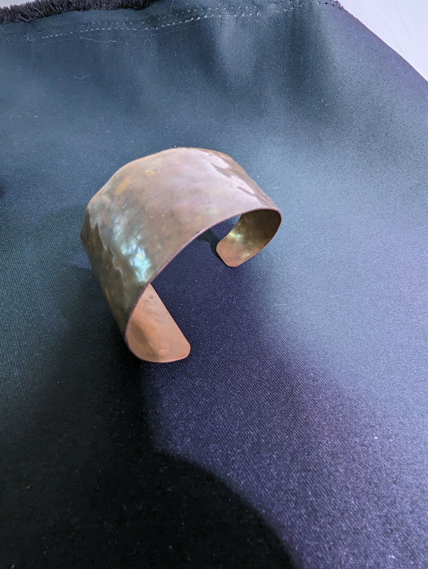 Jewelry Bracelet Copper Hand Hammered Asymmetrical