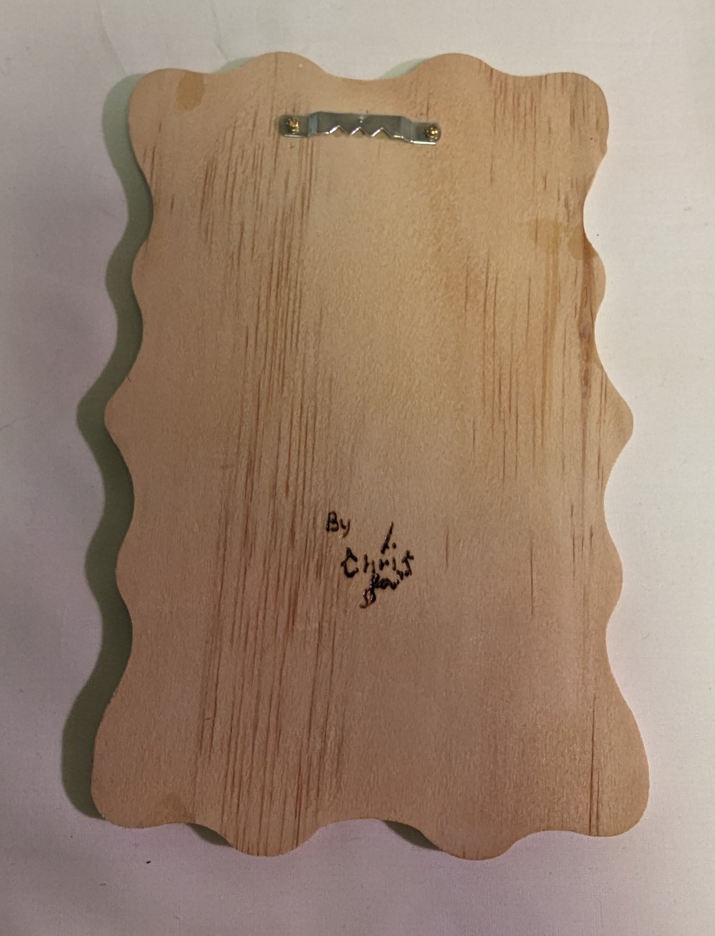 Art Pyrography "Sad Teddy Bear" Emblem burned on Wood