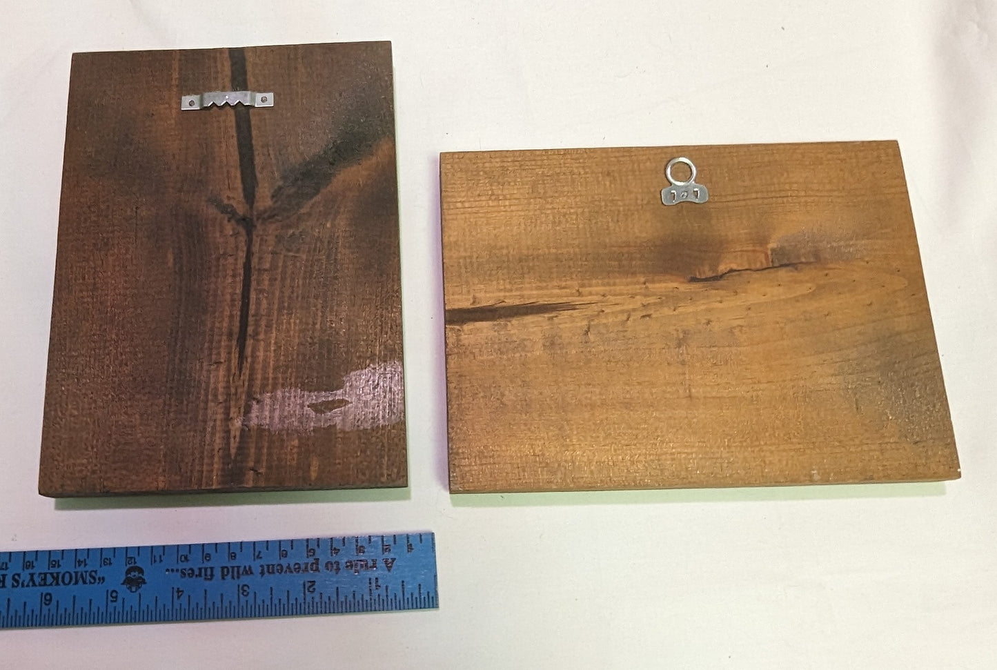 Art Painting Oil on Wood Flowers Original Autographed Set of 2