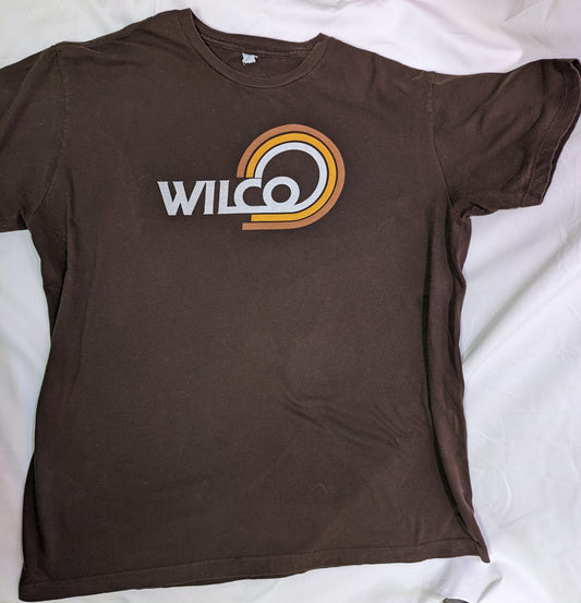 Short Sleeve T Shirt Brown Wilco Yellow Swirl Pacific Brand Mens XL