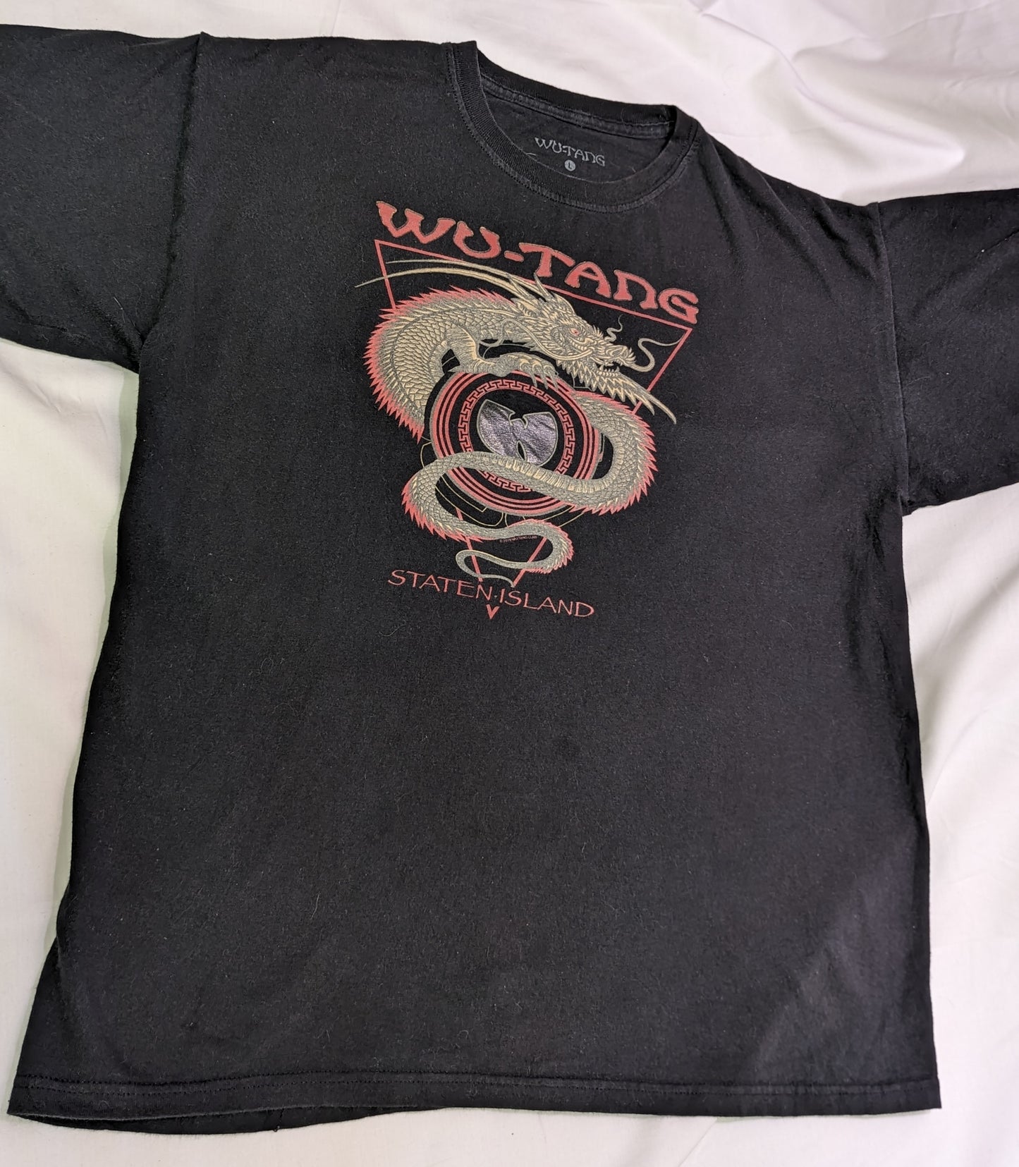 Short Sleeve T-Shirt 2019 Black Wu Tang Clan Staten Island Mens Large