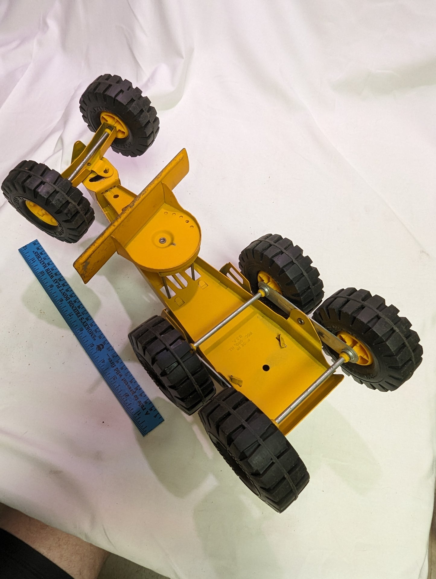 Toy Vintage 1970s Barely Used NYLINT Grader articulating Blade and wheels Made in Rockford IL.