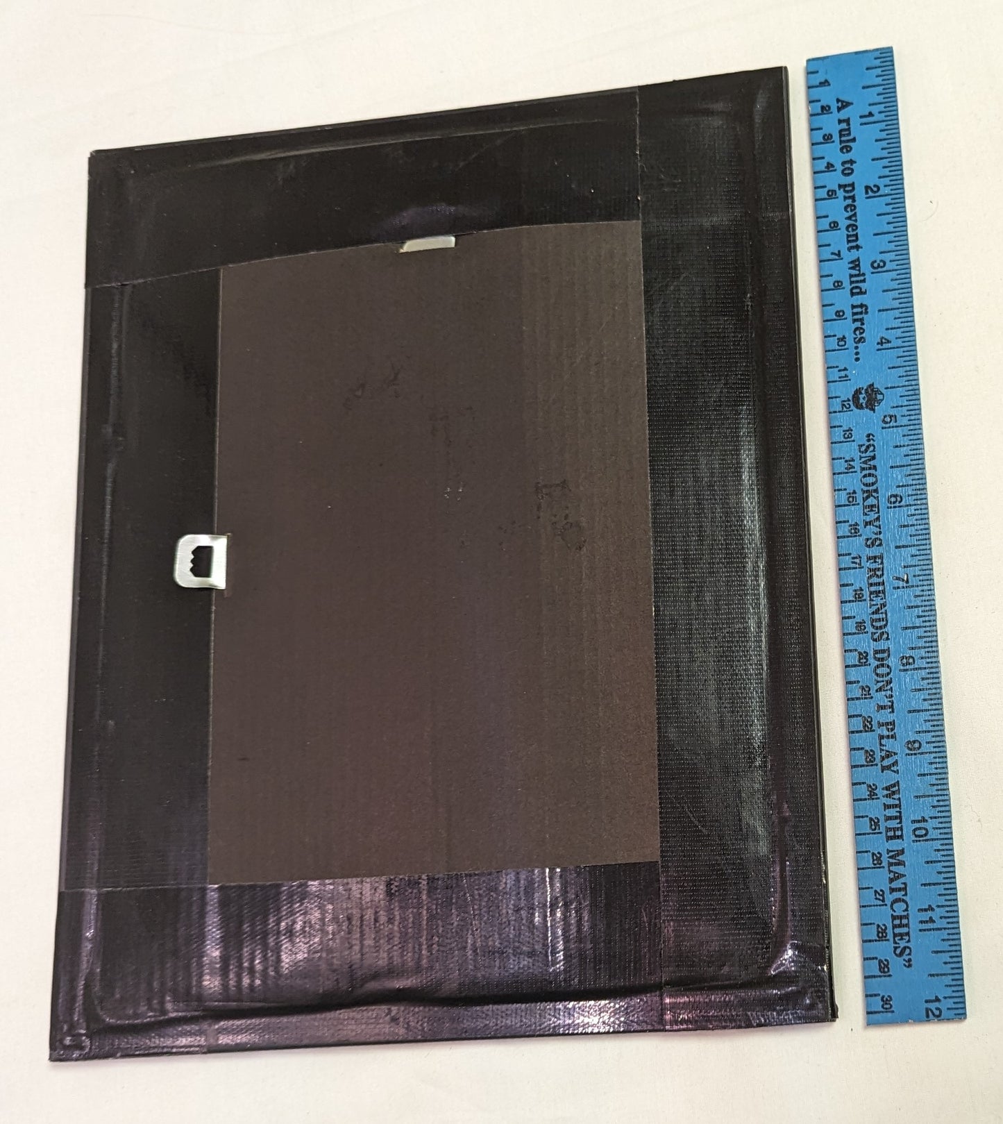 Art Sign Front Door No Solicitors Stop under glass in Frame,