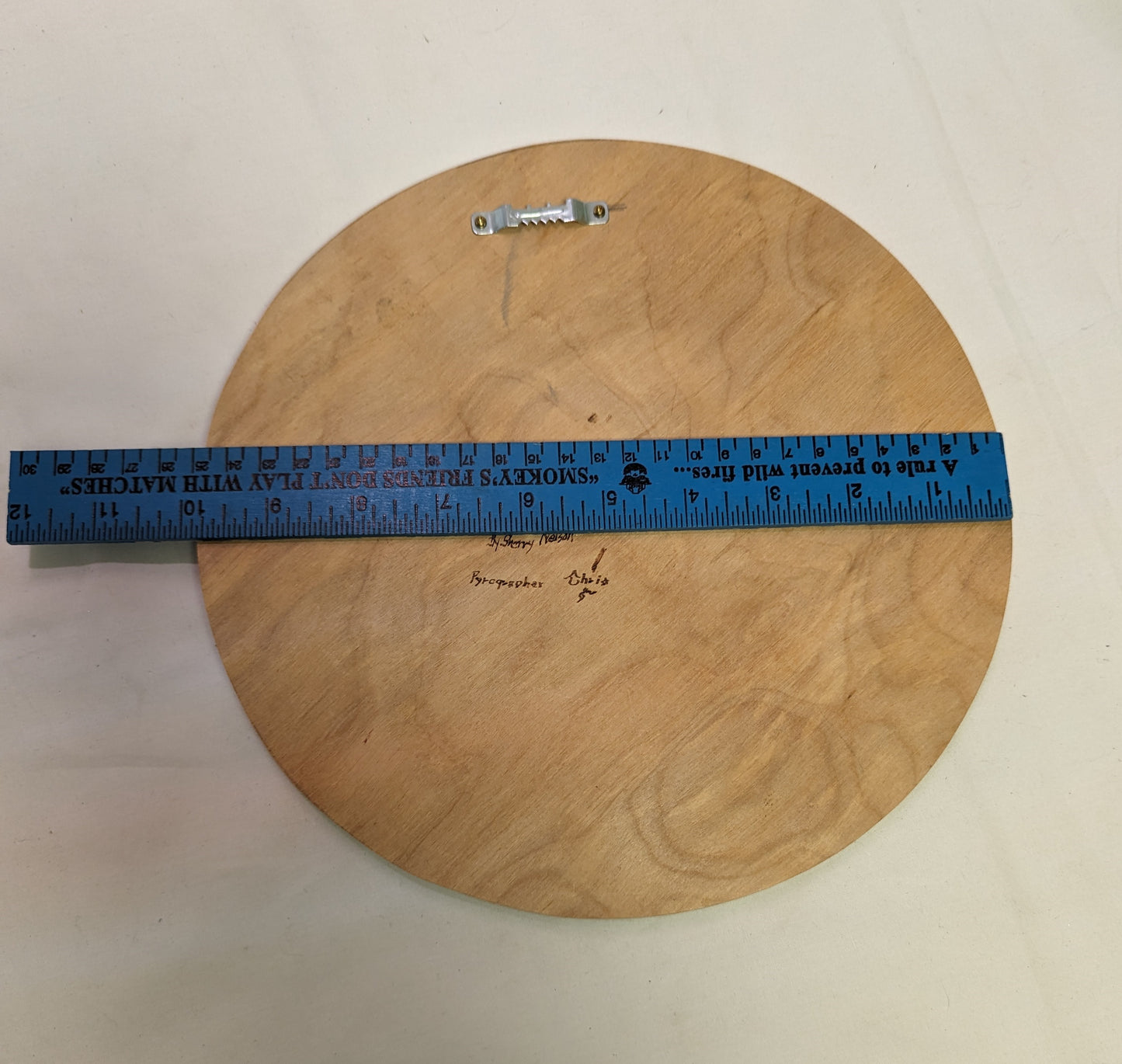 Art Pyrography "Macaw" on Round Wood with Credits Rare Bird.