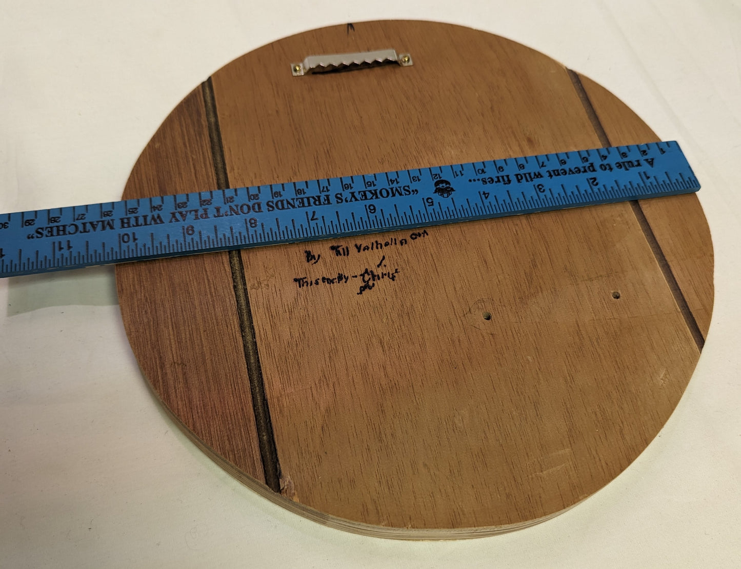 Art Pyrography on round Wood " Hawk Crashing" Colored Claws Thick Plywood backer