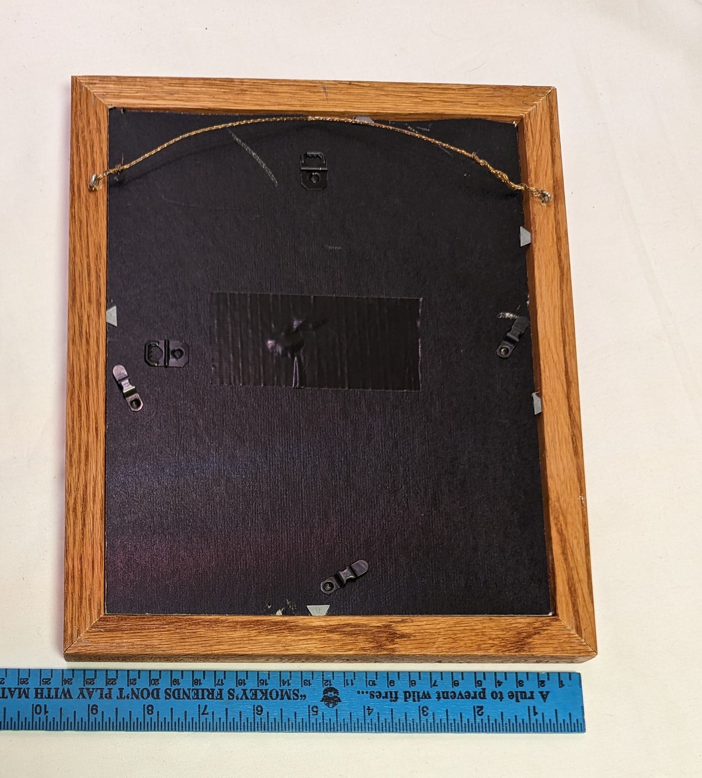 Art Painting on Canvas Board " Dear Face in Window"  Layered in Frame under glass