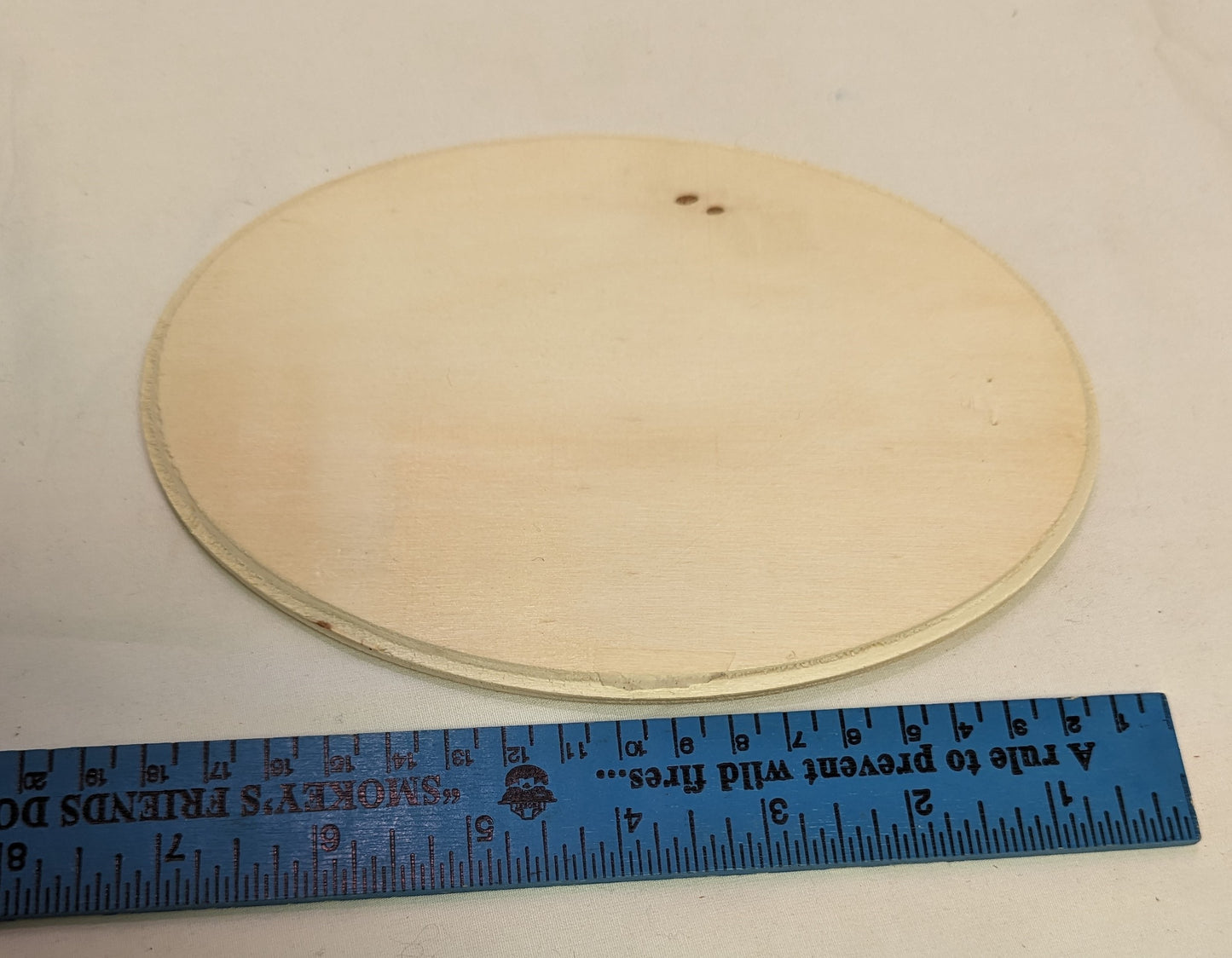 Art Pyrography on Oval Wood Big Bear Autographed